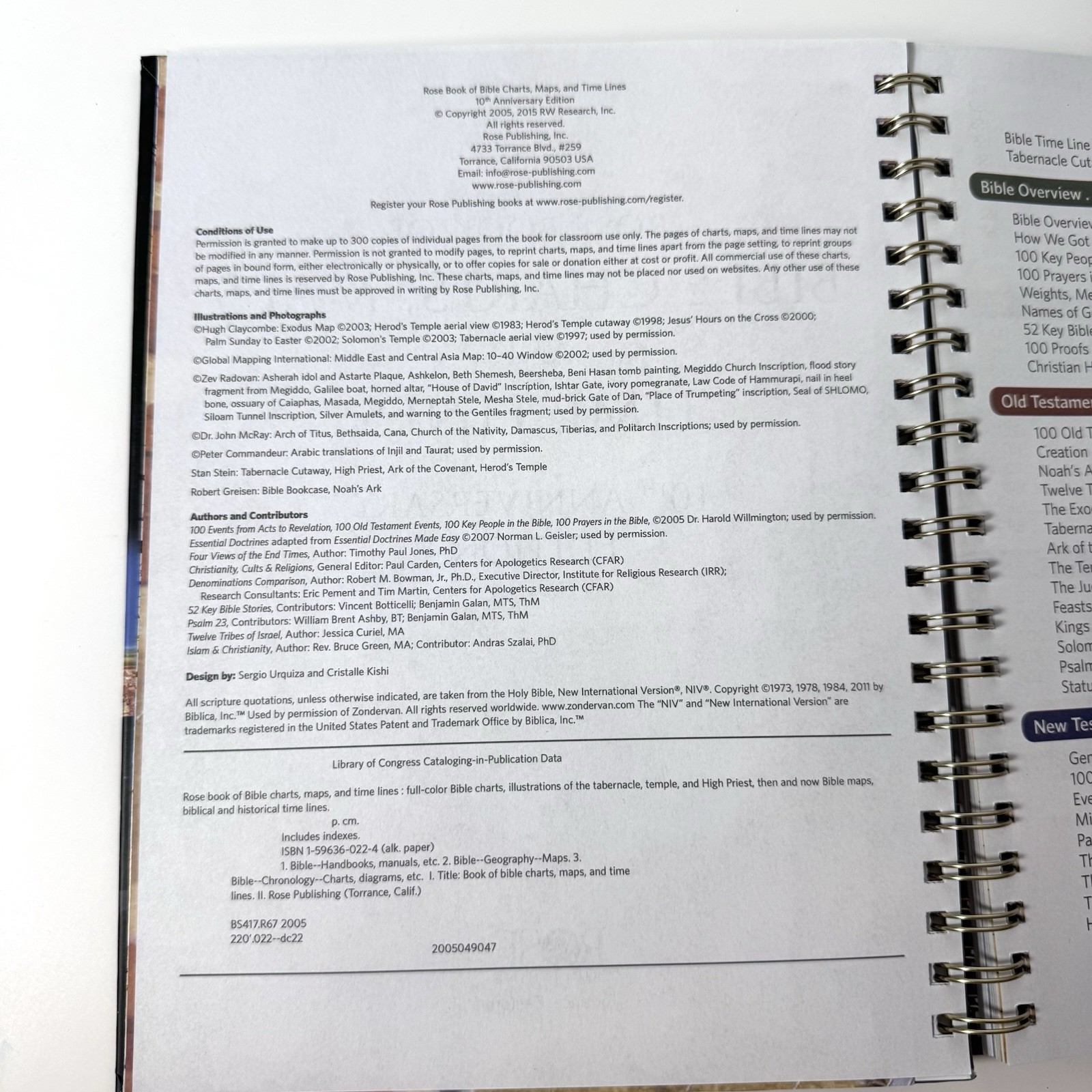 Rose Book of Bible Charts Maps and Time Lines Spiral Bound