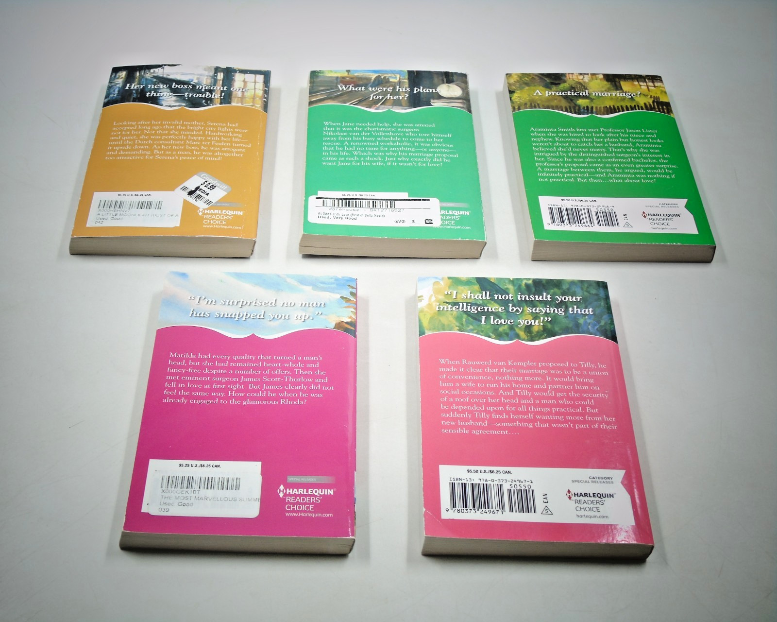 Vintage Lot of 10 Betty Neels Harlequin Romance Paperback Books, See Description