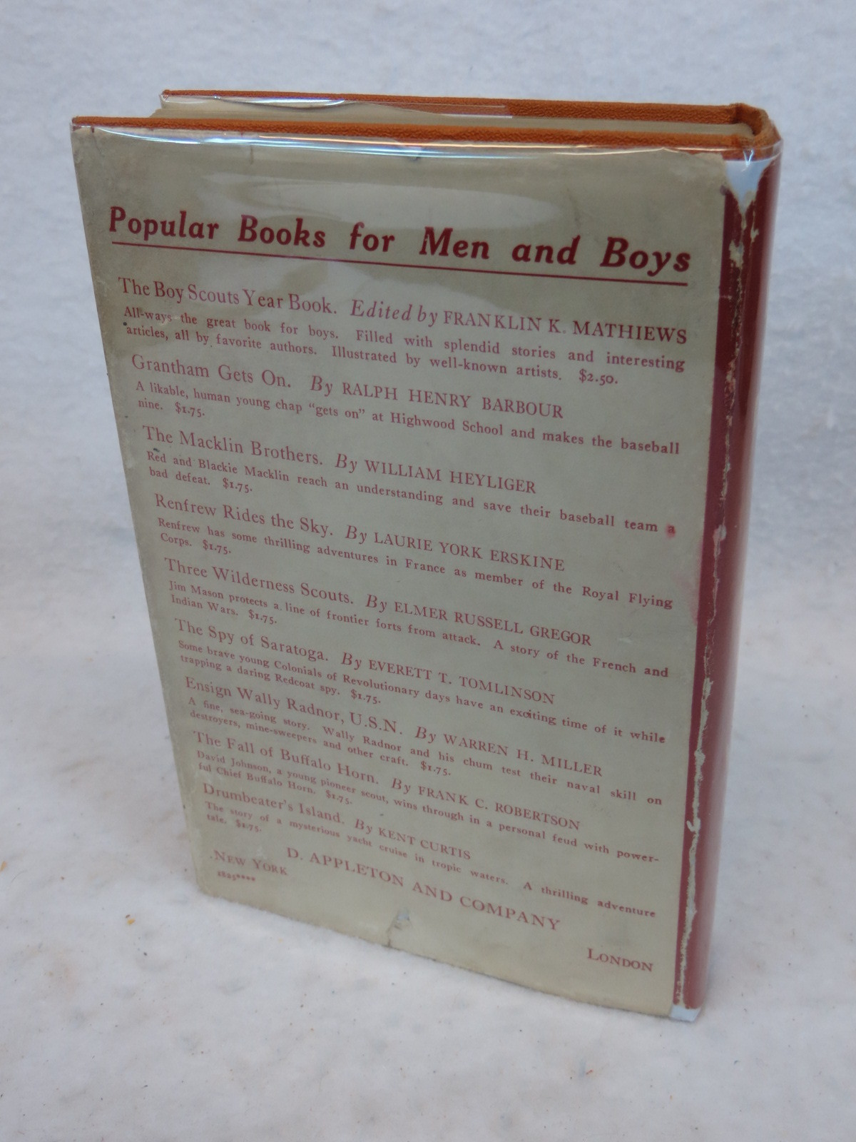 Mary Hazelton Wade THE BOY WHO DARED D. Appleton & Co. NY c. 1929 HC/DJ