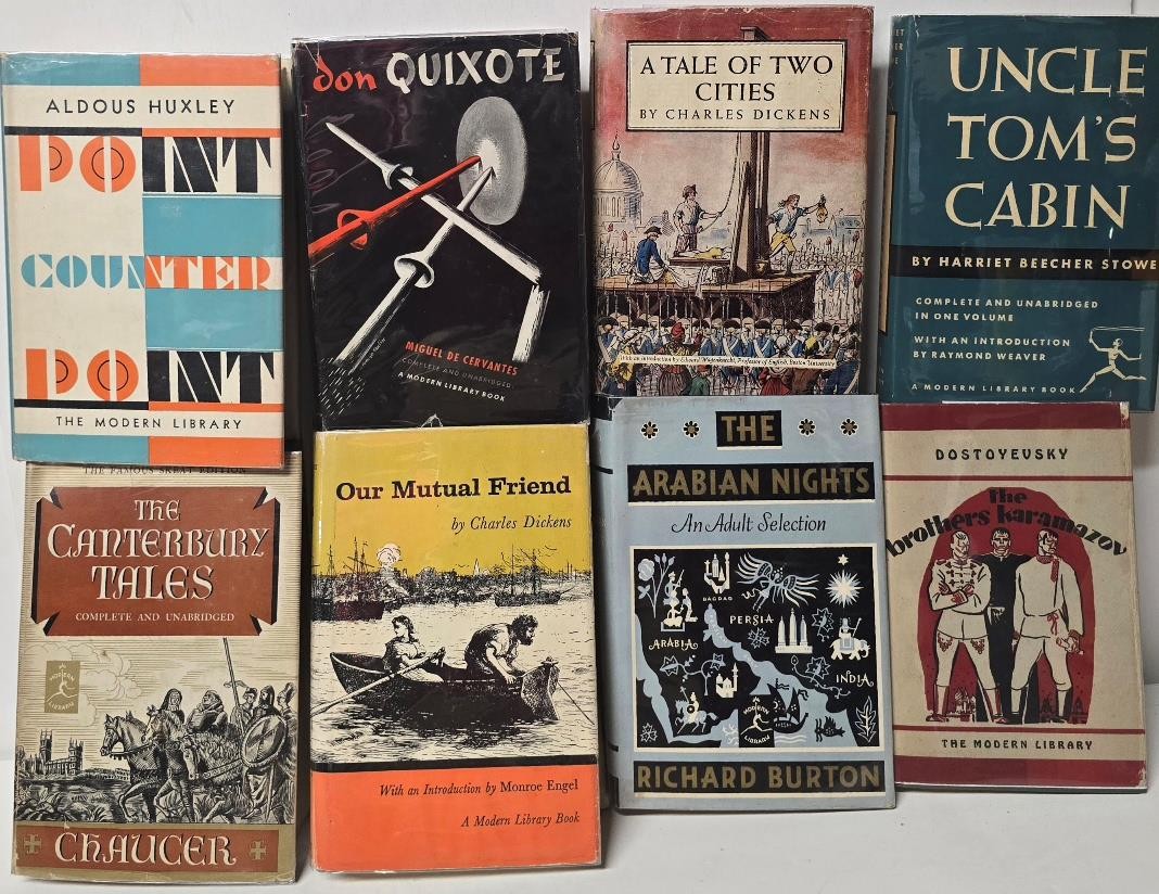 25 MODERN LIBRARY BOOKS CLASSICS BEST SELLERS UNCLE TOM’S CABIN, DICKENS AUSTEN