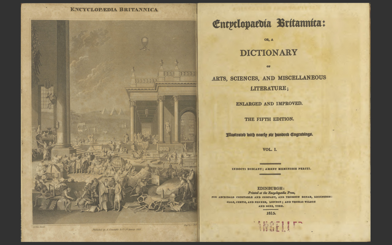 ENCYCLOPEDIA BRITANNICA, 1815 FIFTH 5th EDITION (ALL 20 Volumes) E-Book DVD-ROM