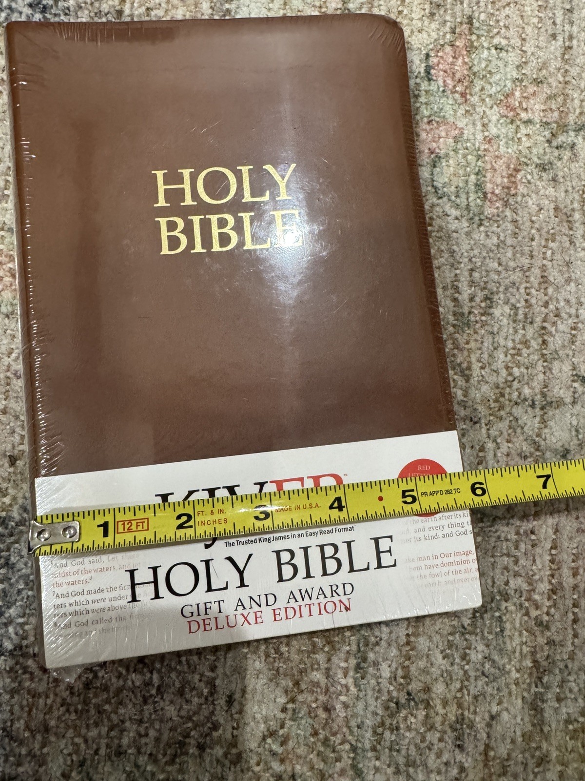 Whitaker House KJVER Gift and Award Holy Bible Brown Coffee Leather Bound