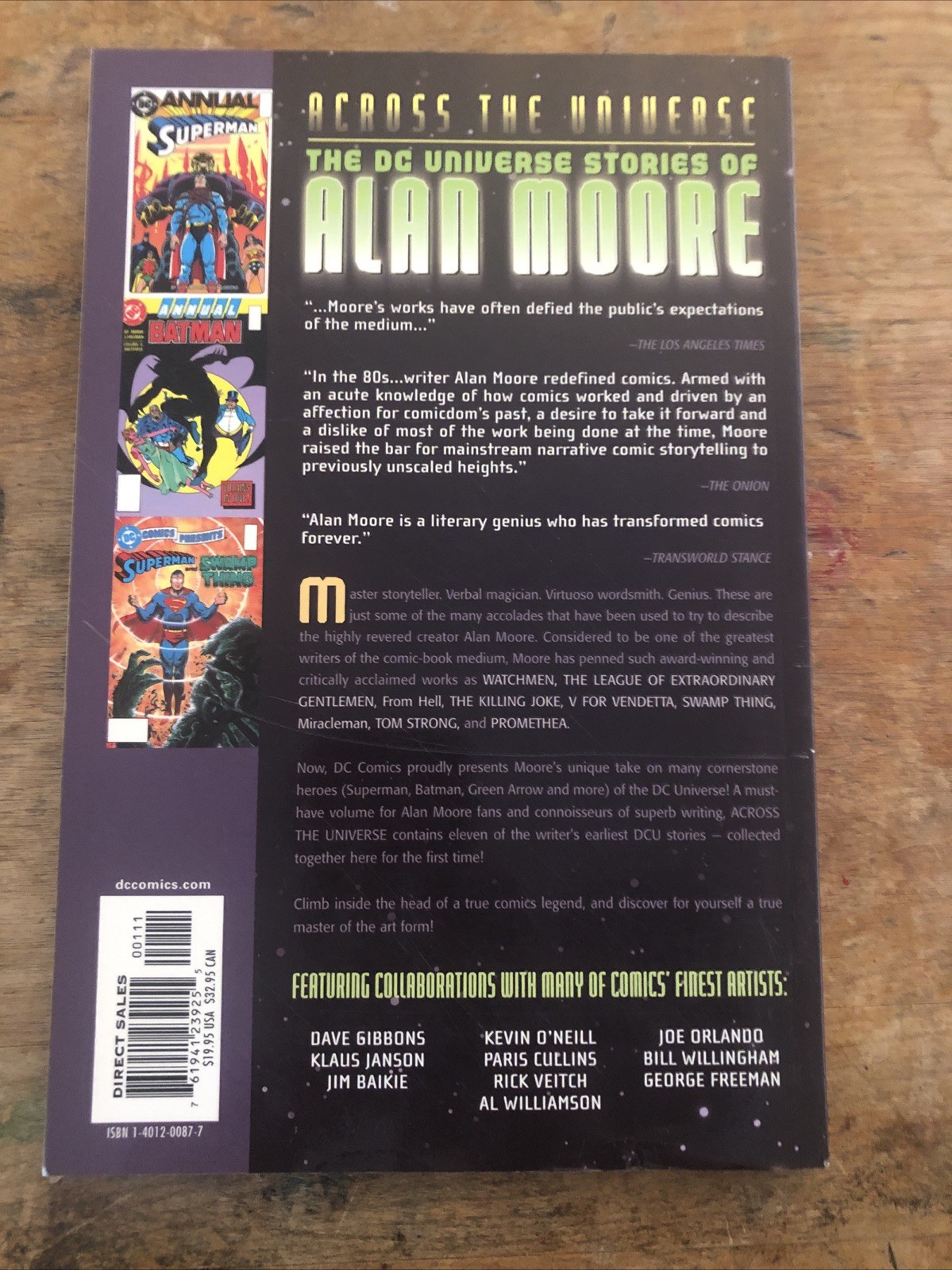 Across THe Universe – DC Universe Stories Alan Moore TPB RARE! 1st Print