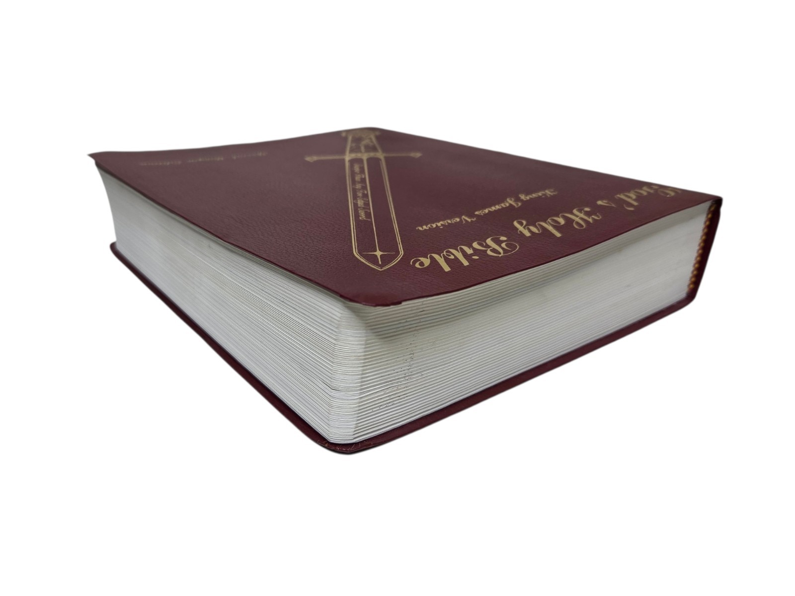 God’s Holy Bible KJV Special Margin Edition LARGE PRINT 1999 Burgundy Red Letter