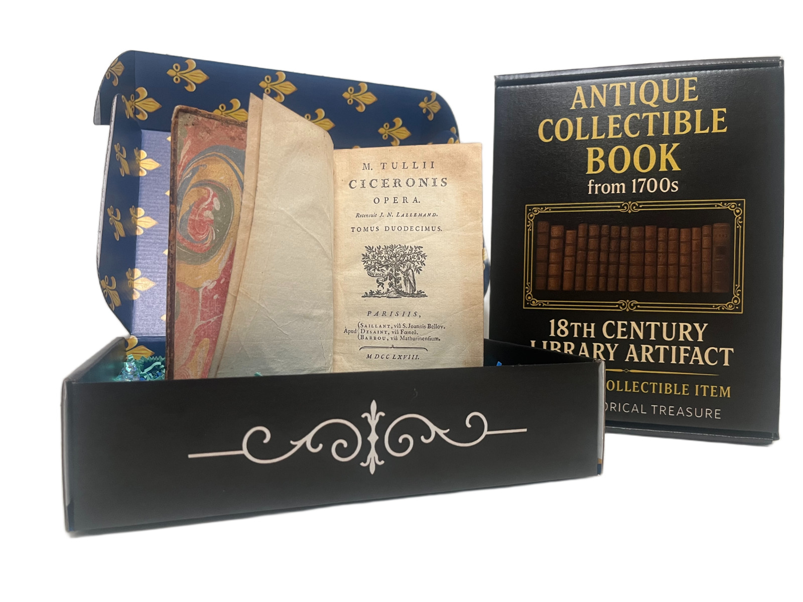 Old Book from 1700s – Luxury Gift Box – with Certificate of Authenticity