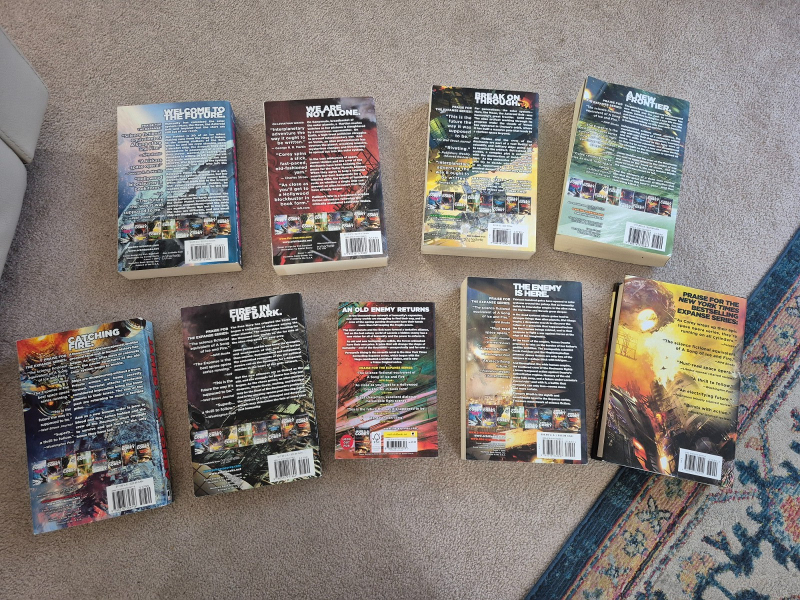 The Expanse Series By James S. A. Corey – Complete Book Set 1-9 – 1 hardback