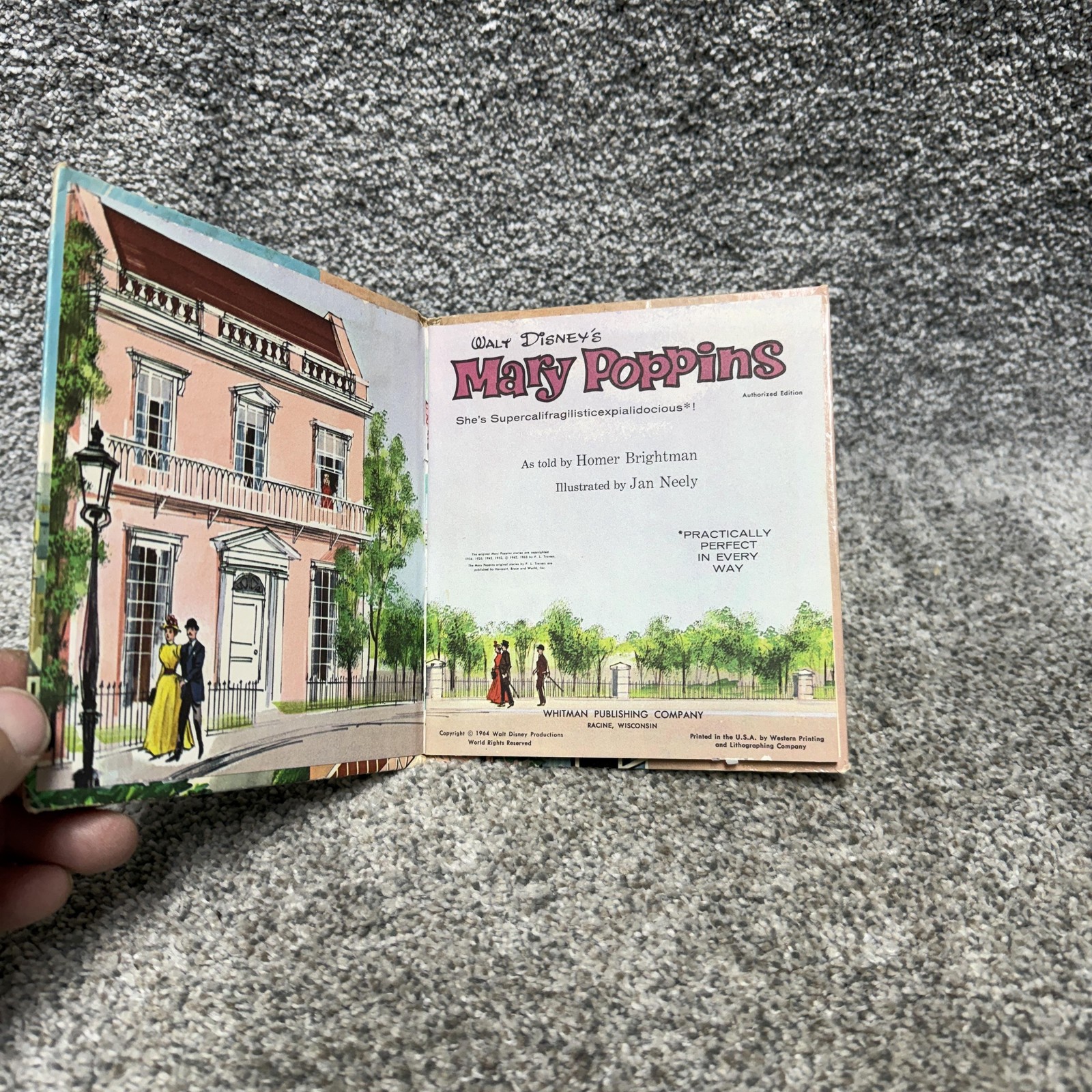 Vintage 1964 Walt Disney Mary Poppins Tell A Tale Whitman Authorized Edition