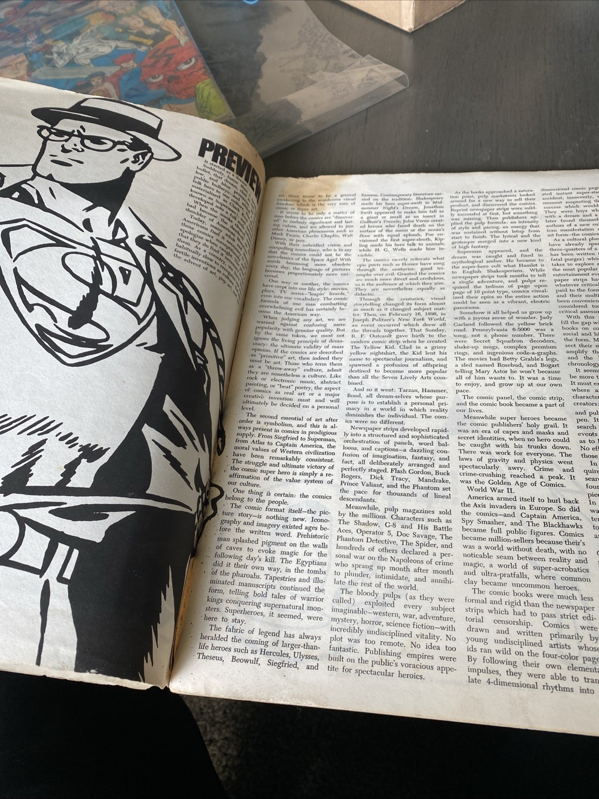 VTG 1972 HISTORY OF COMICS 2 STERANKO SUPERGRAPHICS CAPT AMERICA FURY