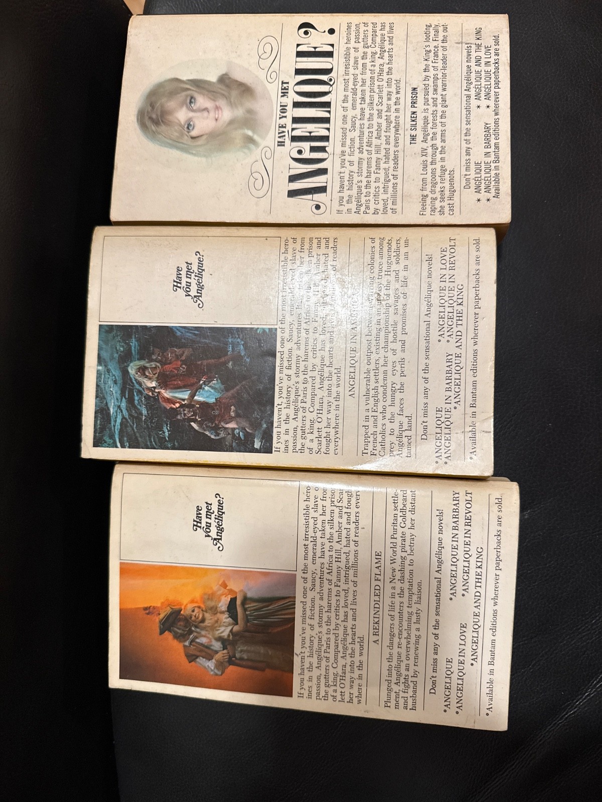 Vintage Angélique Series Paperbacks by Sergeanne Golon (Bantam) – Lot of 3 – VER