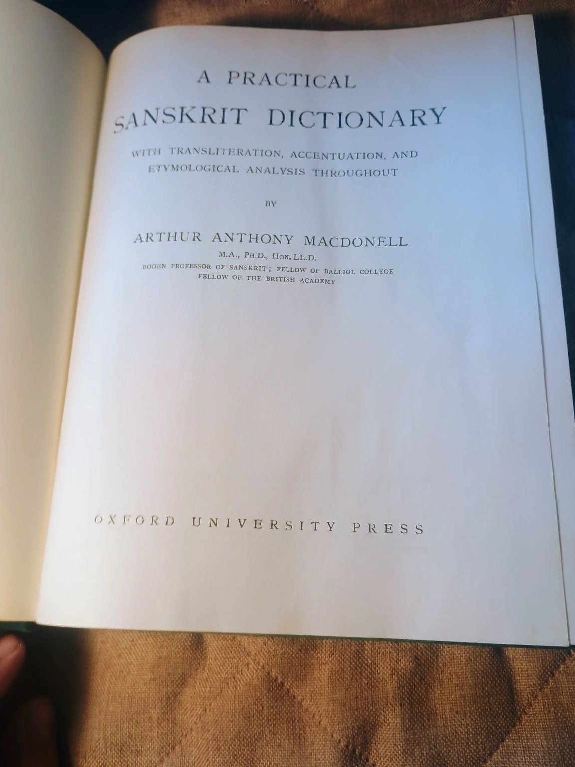 A Practical Sanskrit Dictionary Macdonell 1971 Oxford University Press *READ*