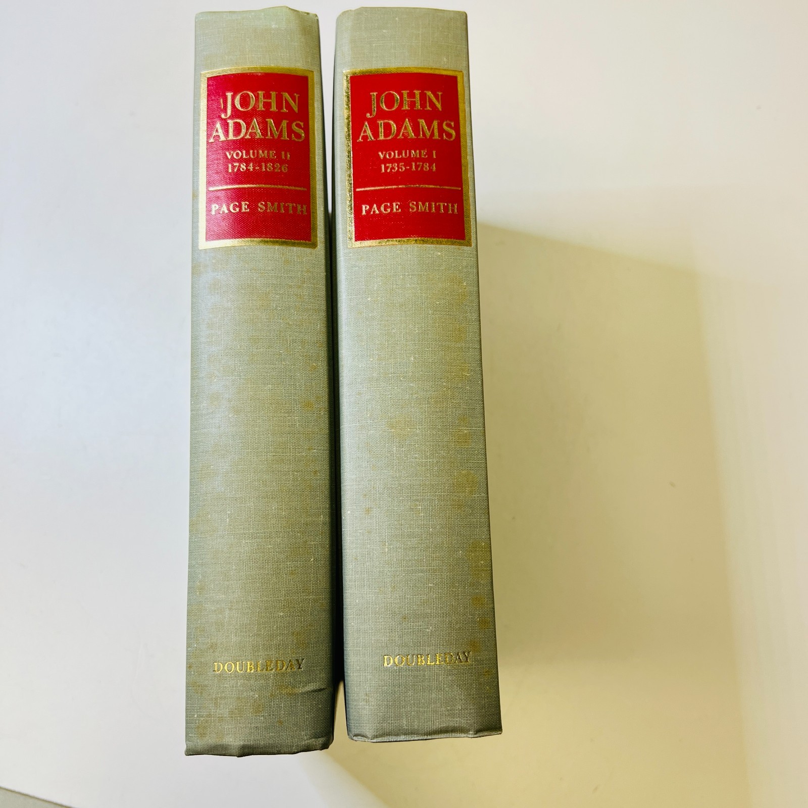 John Adams by Page Smith 1962, Volumes I and II, First Edition HC/DJ