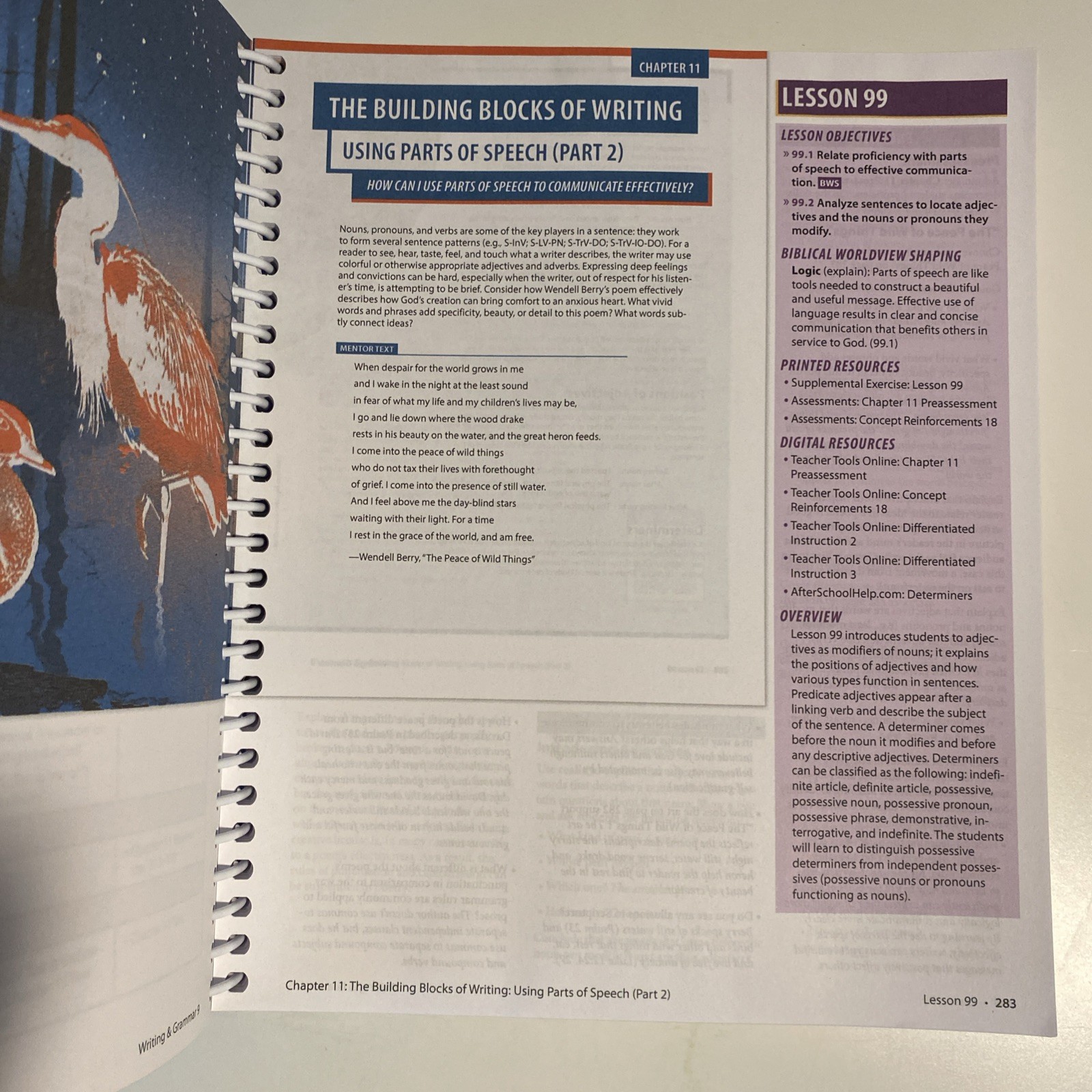 BJU Press Writing & Grammar Grade 9 Teacher’s Edition Part 1 & 2 4th Edition