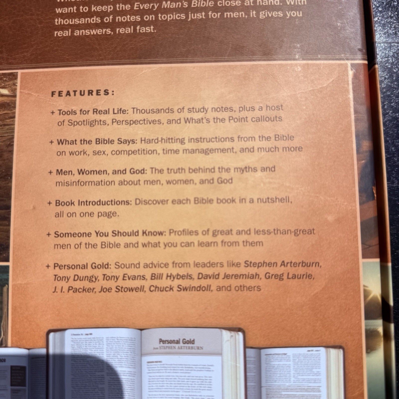 Every Man’s Bible by Tyndale (2015, Imitation Leather)
