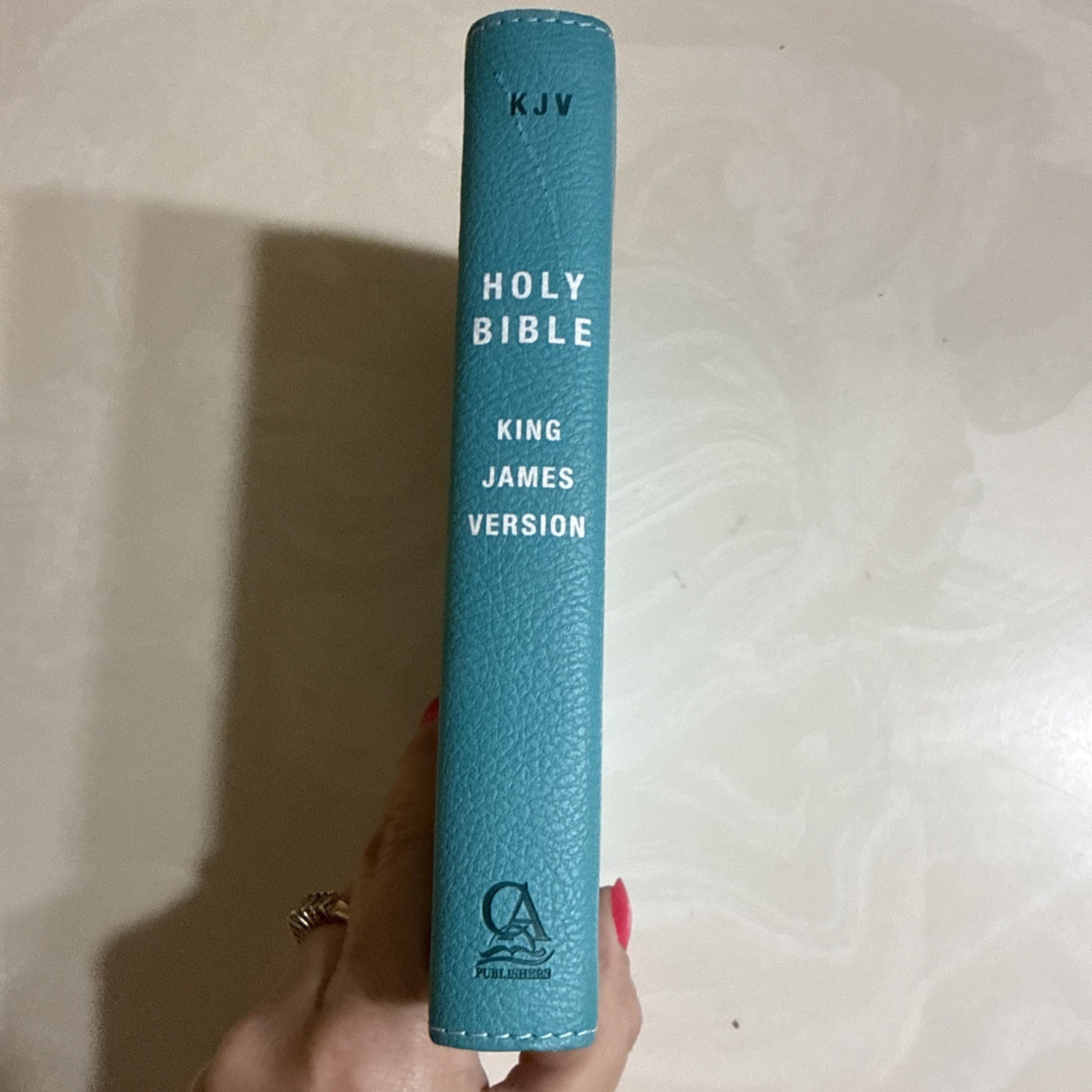 Turquoise Faux Leather Compact King James Version Bible