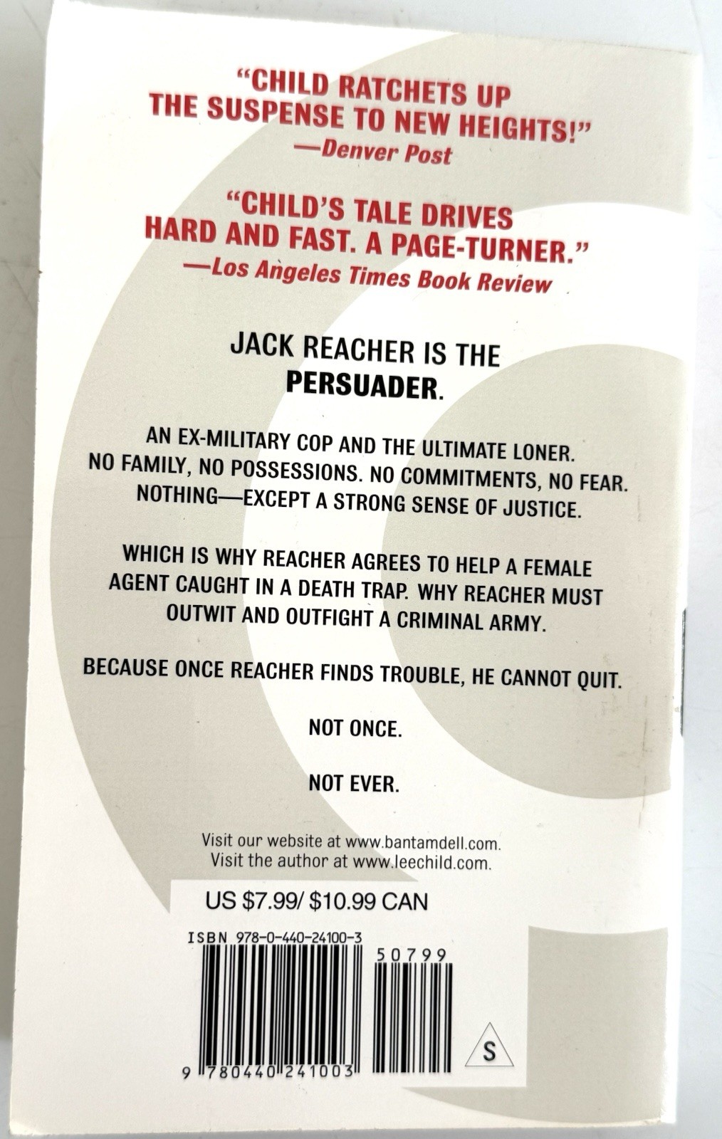 Jack Reacher Ser.: Persuader : A Jack Reacher Novel by Lee Child (2009, Mass…