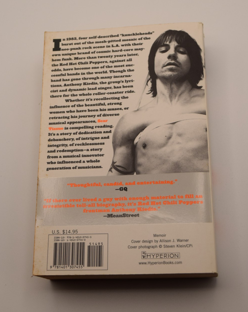 Scar Tissue by Anthony Kiedis used soft cover book