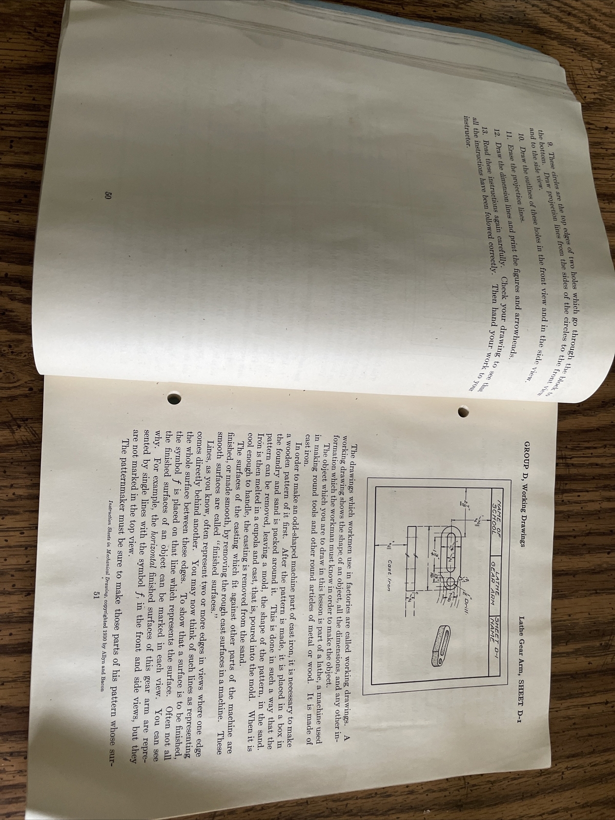 Instruction Sheets in Mechanical Drawing 1930 Elmer A. Rotmans – Allyn And Bacon