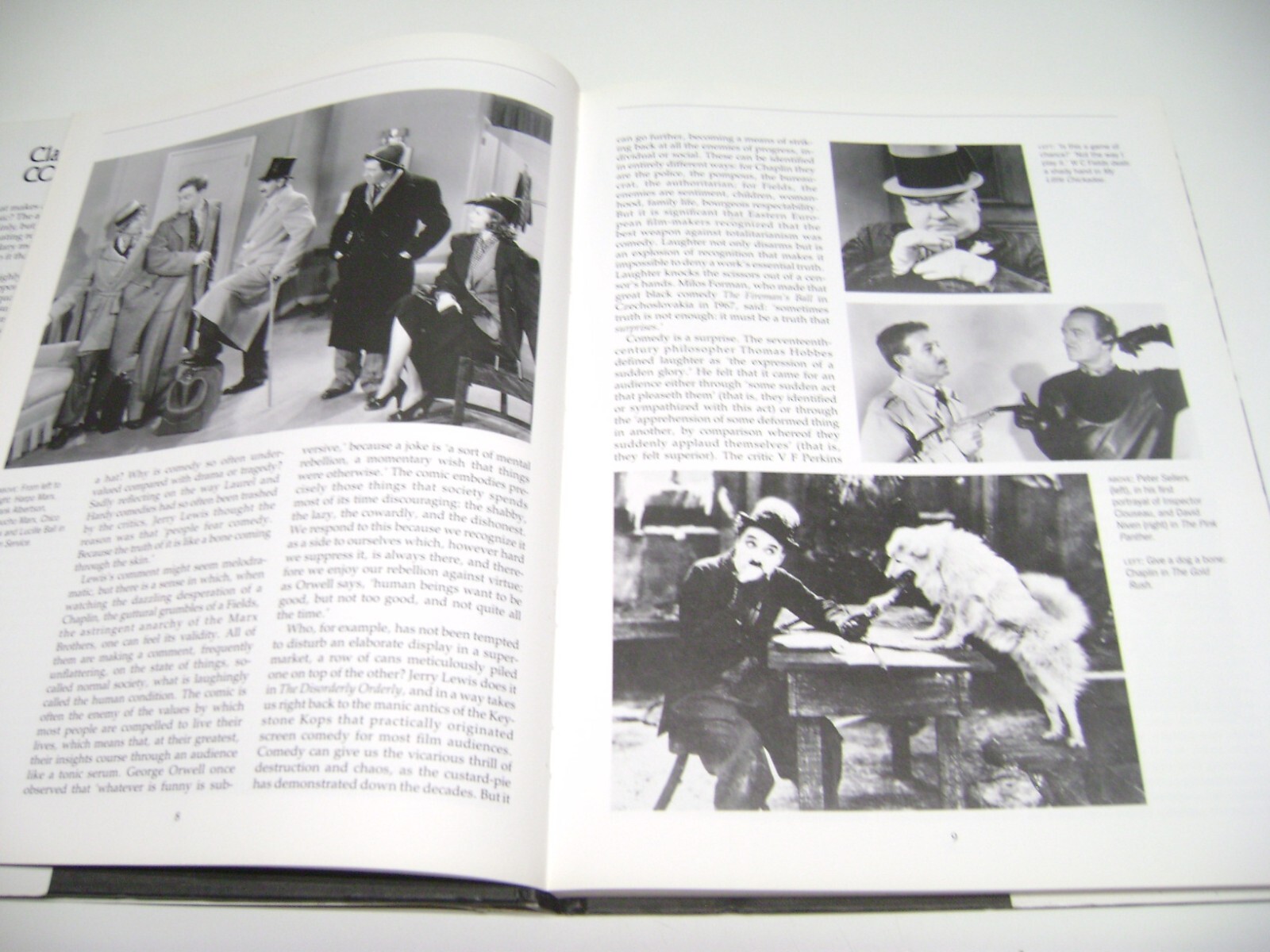 Huge 1995 Hardcover Book, CLASSIC MOVIE COMEDIANS, Packed with Photos, 176 pages