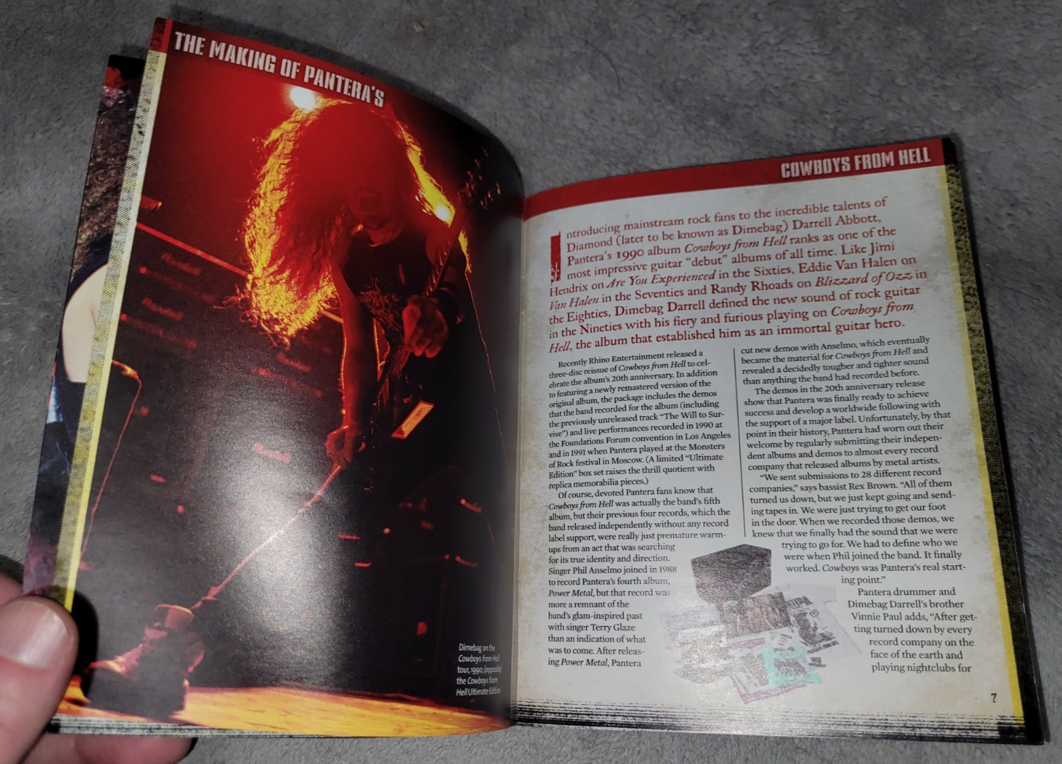 Pantera Special Collector’s Edition The Making of Cowboys from Hell mini-mag