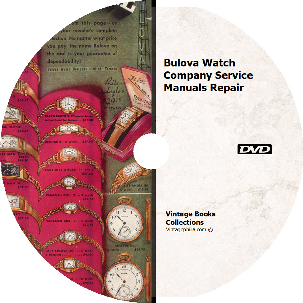 * BULOVA WATCH COMPANY * ACCUTRON SERVICE REPAIR MANUALS 214 & 218 on CD *