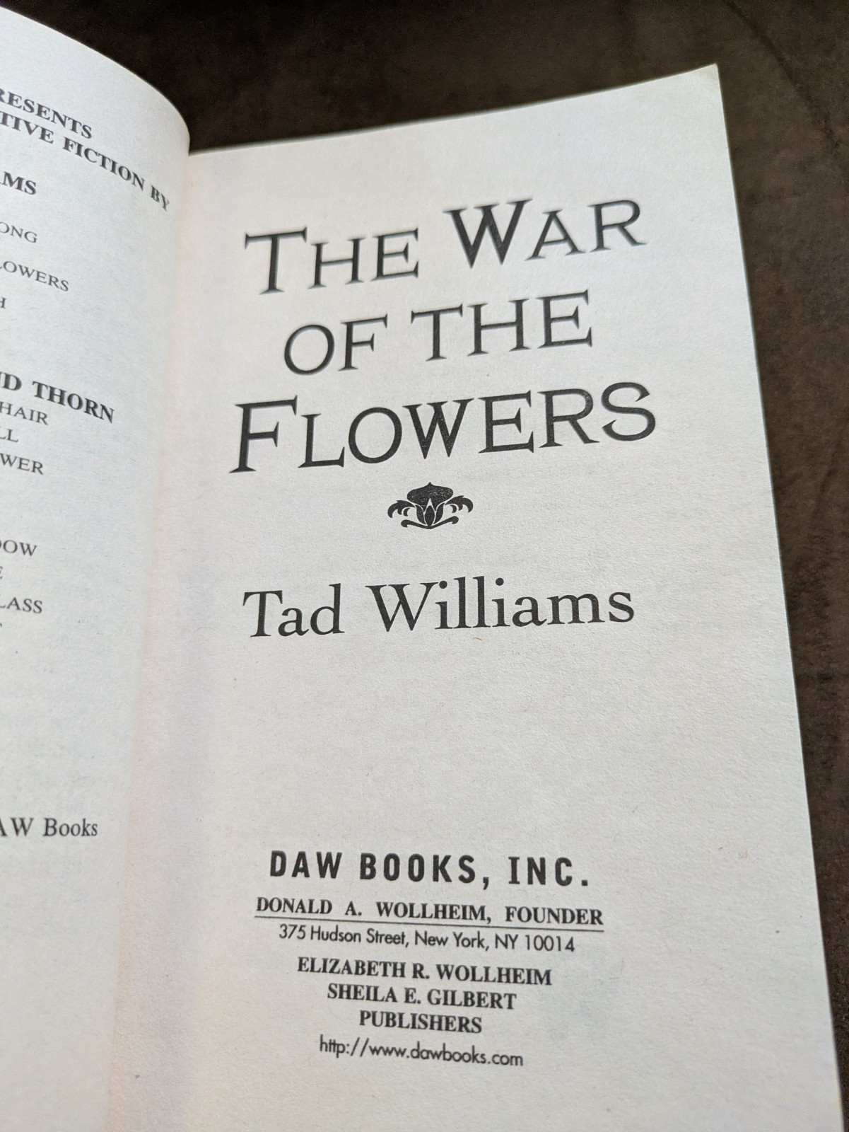 The War of the Flowers – Mass Market Paperback By Tad Williams Fantasy