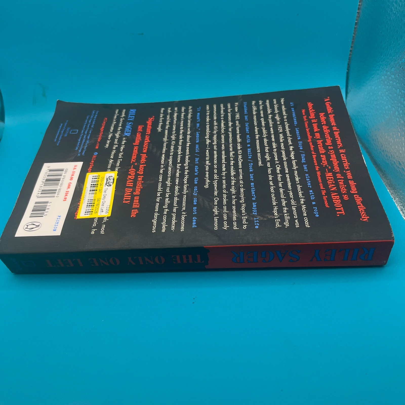 The Only One Left: A Novel – paperback Sager, Riley