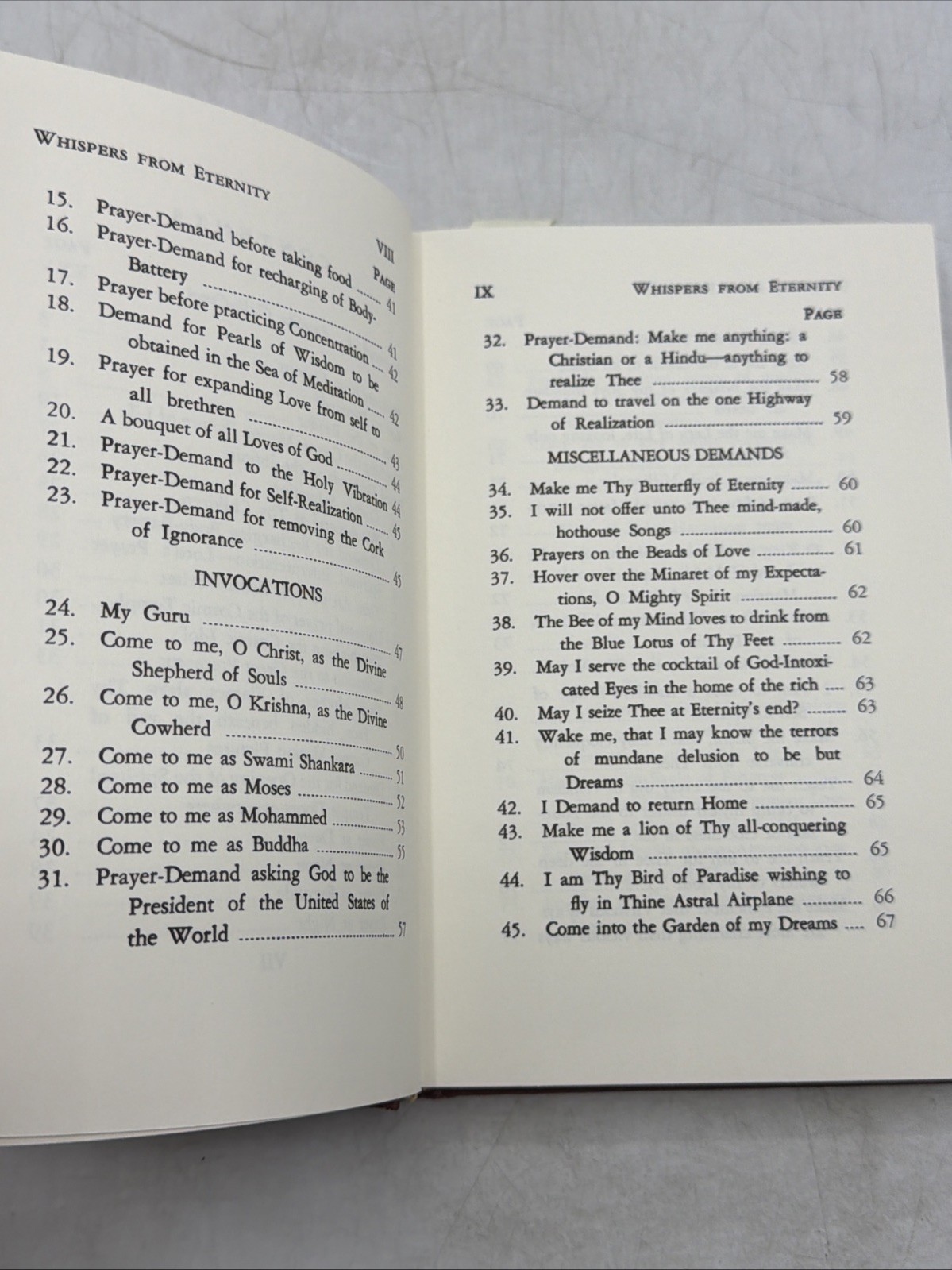 Paramahansa Yogananda Whispers from Eternity Leatherbound Hardcover 1st Version