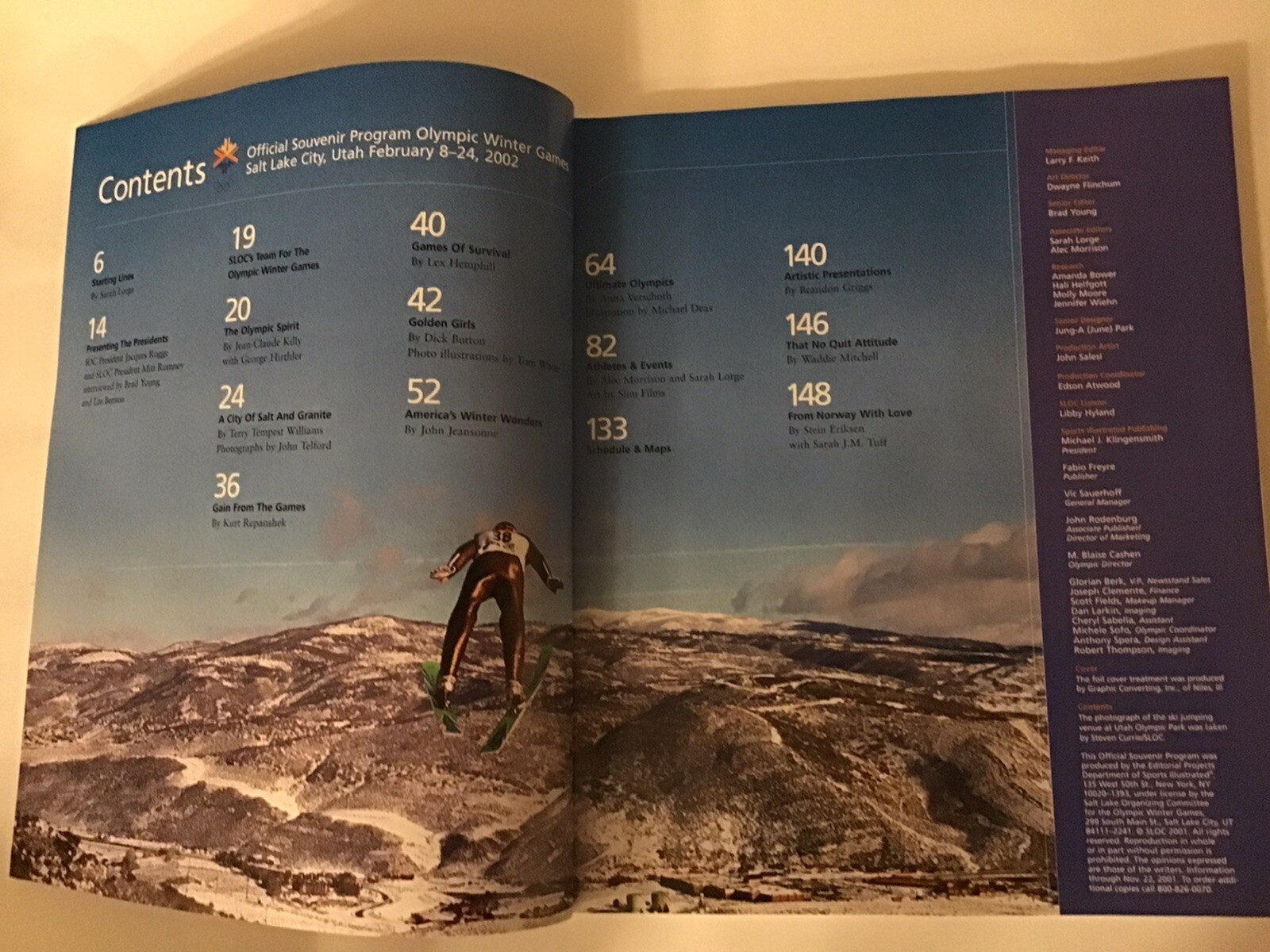 2002 Salt Lake Winter Games Olympic Program, 138 Pages Of Oly Info