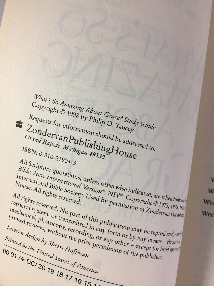 Whats So Amazing About Grace? Study Guide by Phillip Yancey