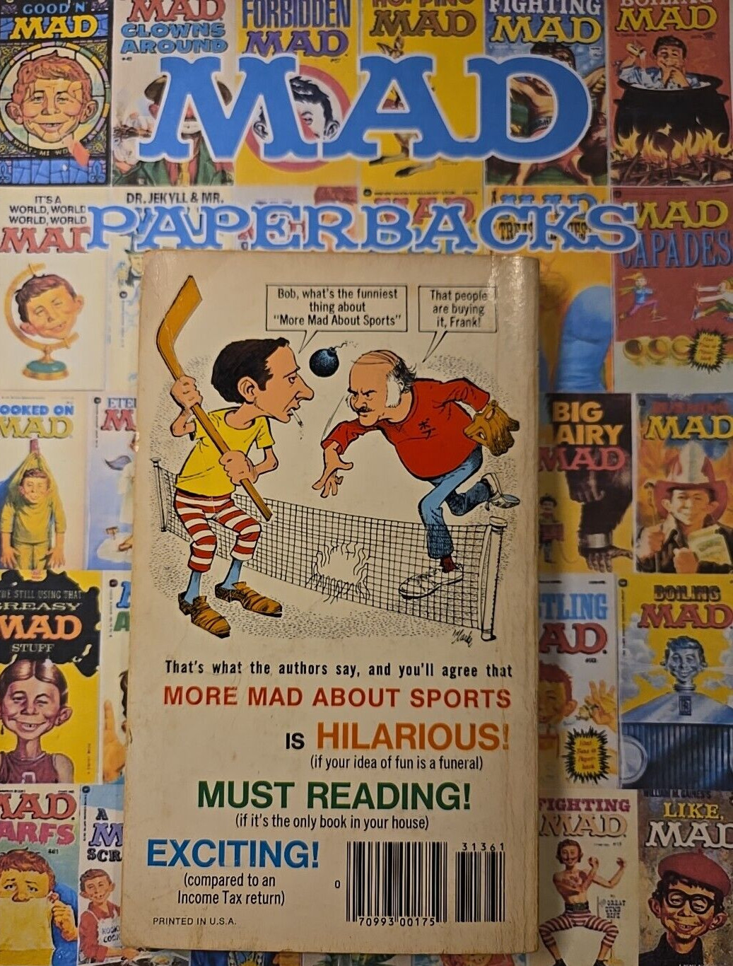 MAD Magazine Paperback Book: MORE MAD ABOUT SPORTS 1977 Warner 4th Print VG