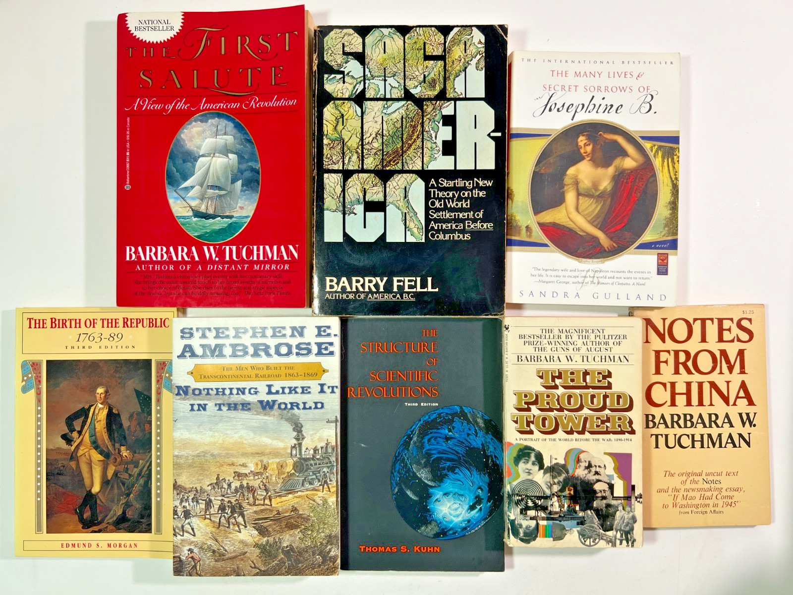 History Nonfiction Vintage Paperback Lot x9 Barbara Tuchman Stephen Ambrose