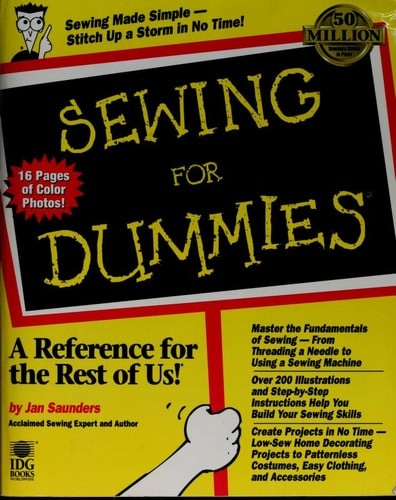 Sewing For Dummies, Saunders Maresh, Jan, Very Good Book