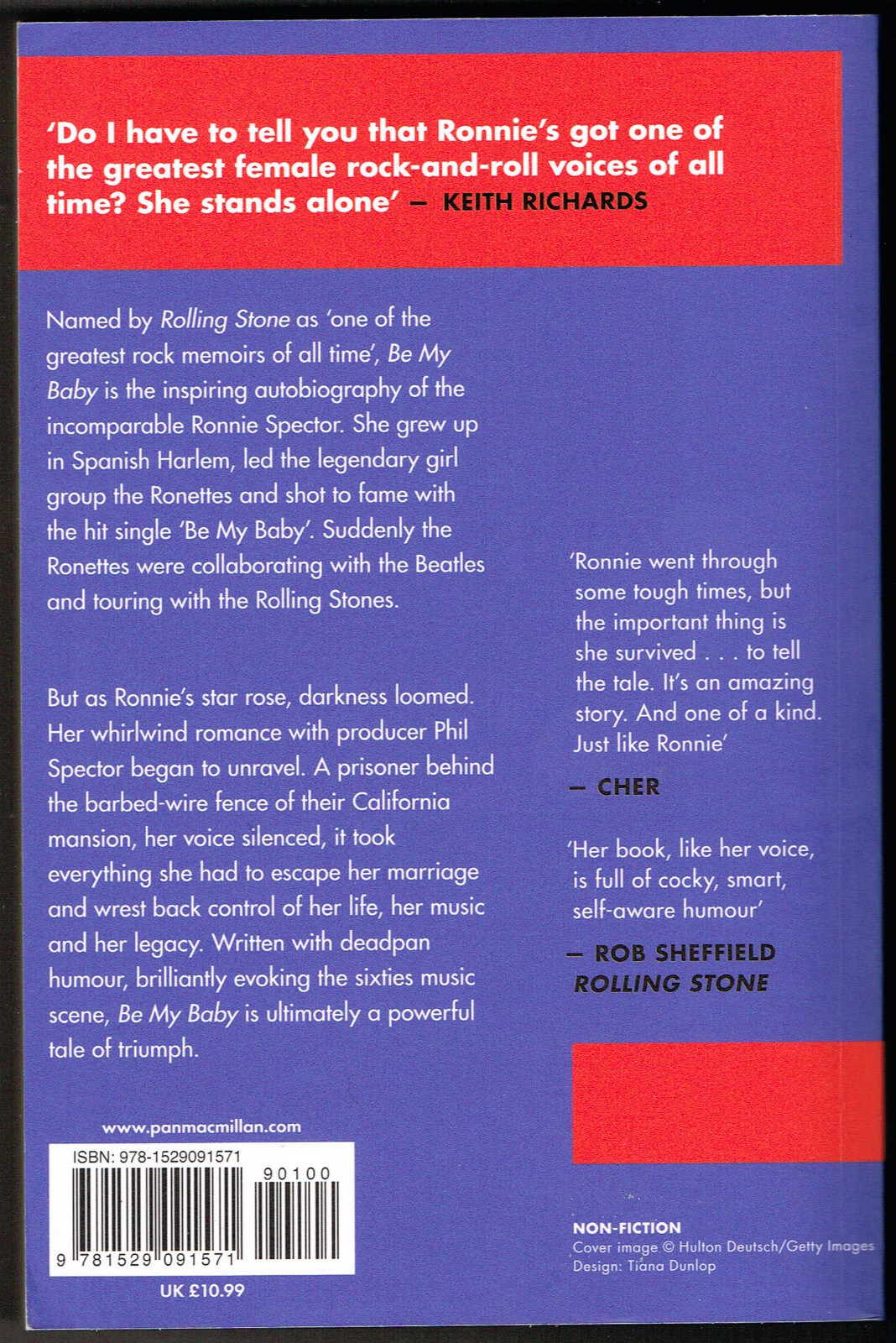 Be My Baby by Ronnie Spector UK NEW Postscript by Ronnie INTRO by Keith Richards