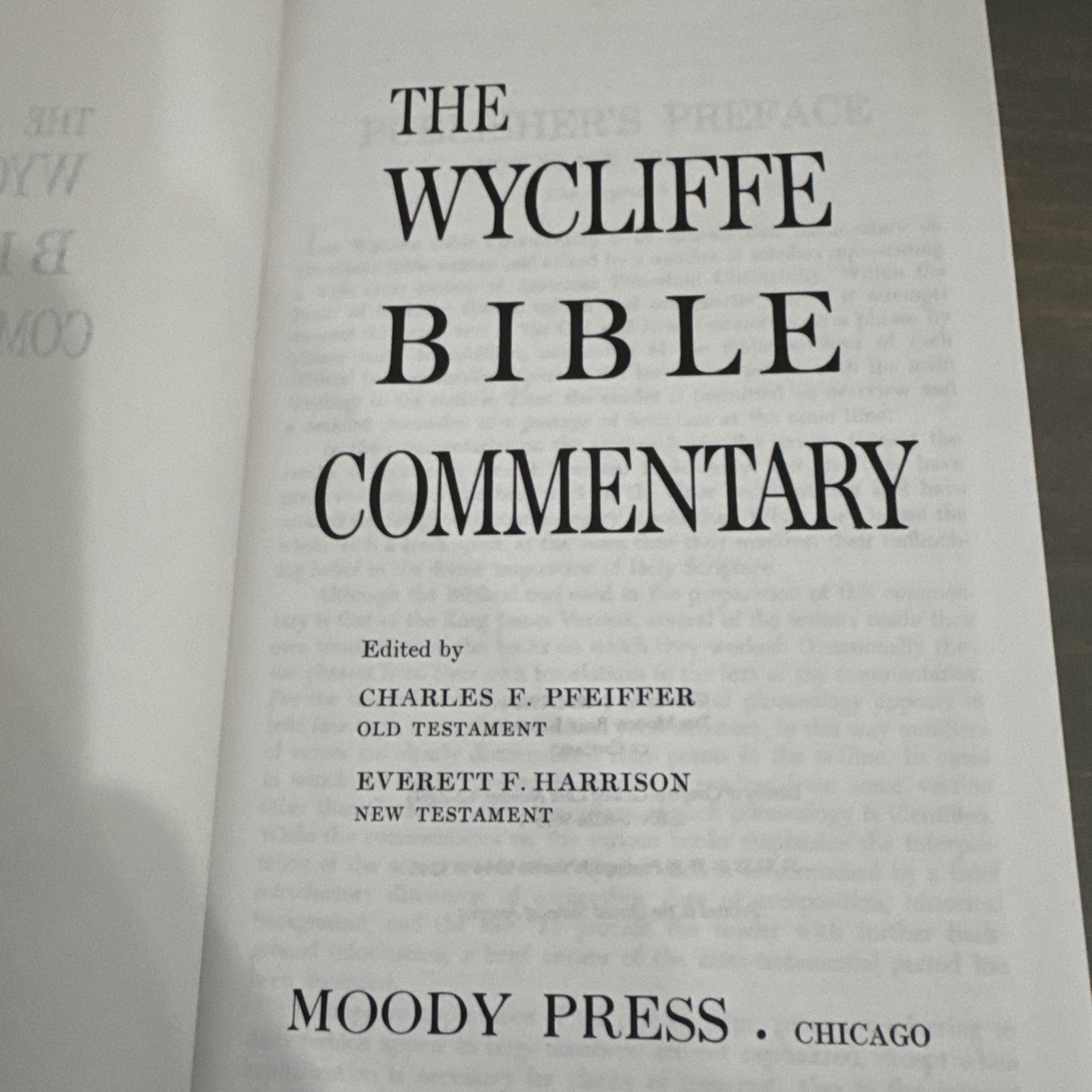 The Wycliffe Bible Commentary, Moody Bible Institute of Chicago, Hardcover 1990