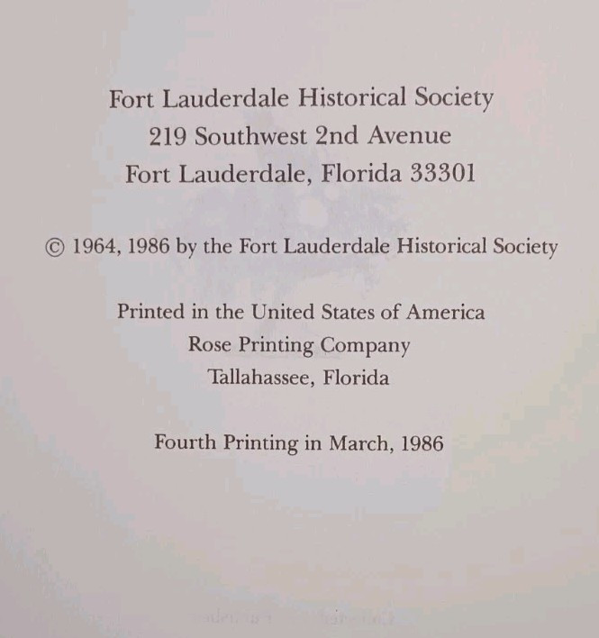 FORT LAUDERDALE RECIPES by The Fort Lauderdale Historical Society (1986, HC)