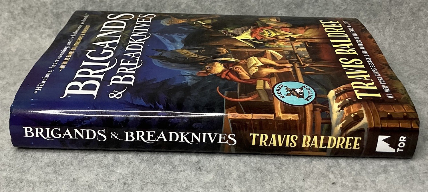 Brigands and Breadknives Travis Baldree 2025 Hardcover Signed 1st Ed w/Sticker