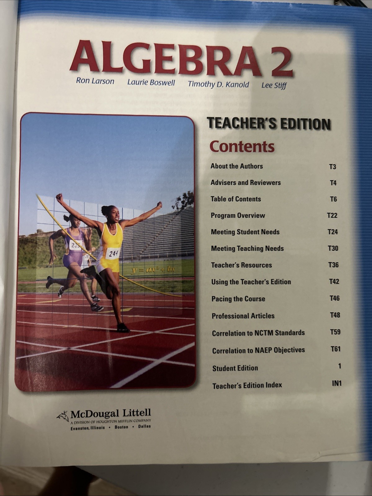 Holt McDougal Larson Algebra 2: Teacher’s Edition 2007 – hardcover Ron Larso…
