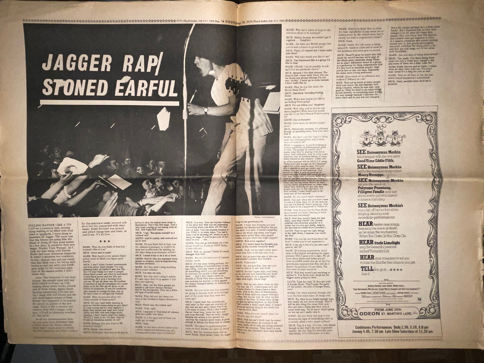 VTG DIANETICS John LENNON International Times #59 July 4 1969 Mick Jagger Sun Ra