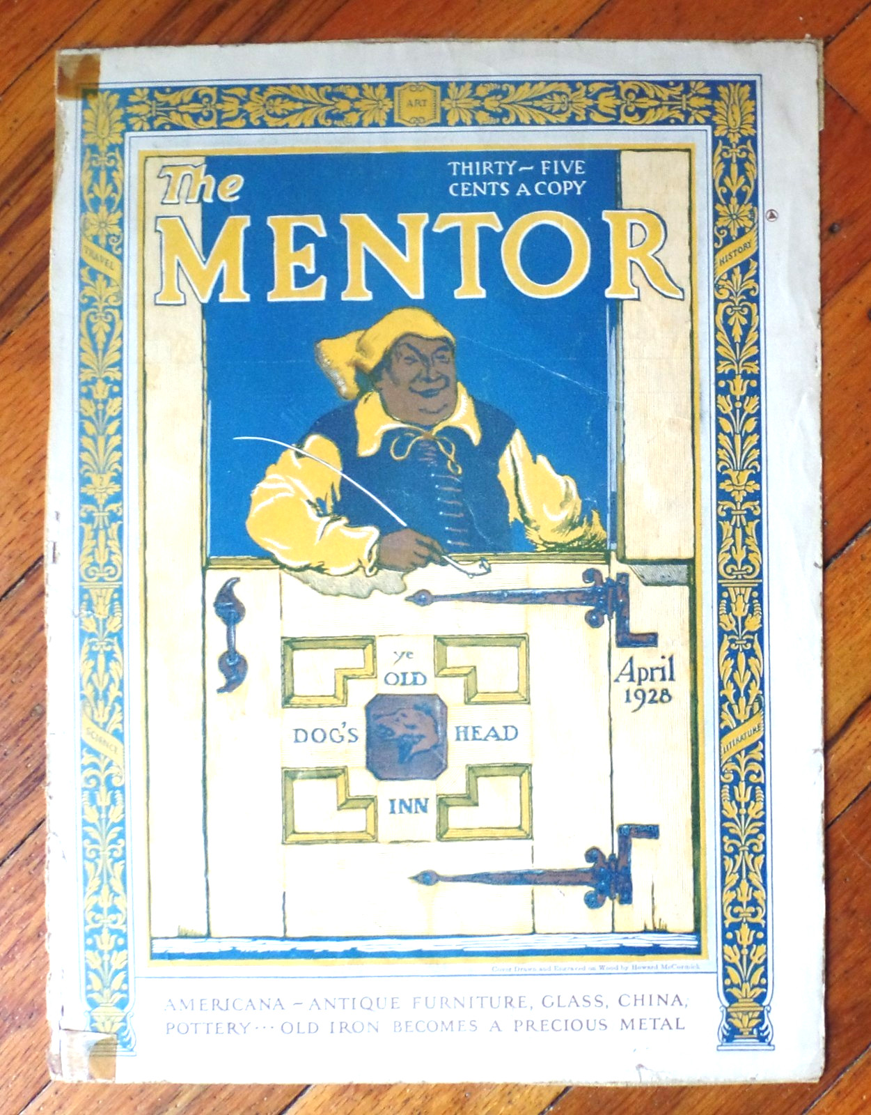 Antique Vintage THE MENTOR 35 CENTS A COPY April 1928 Cover & LISTERINE Ad Only