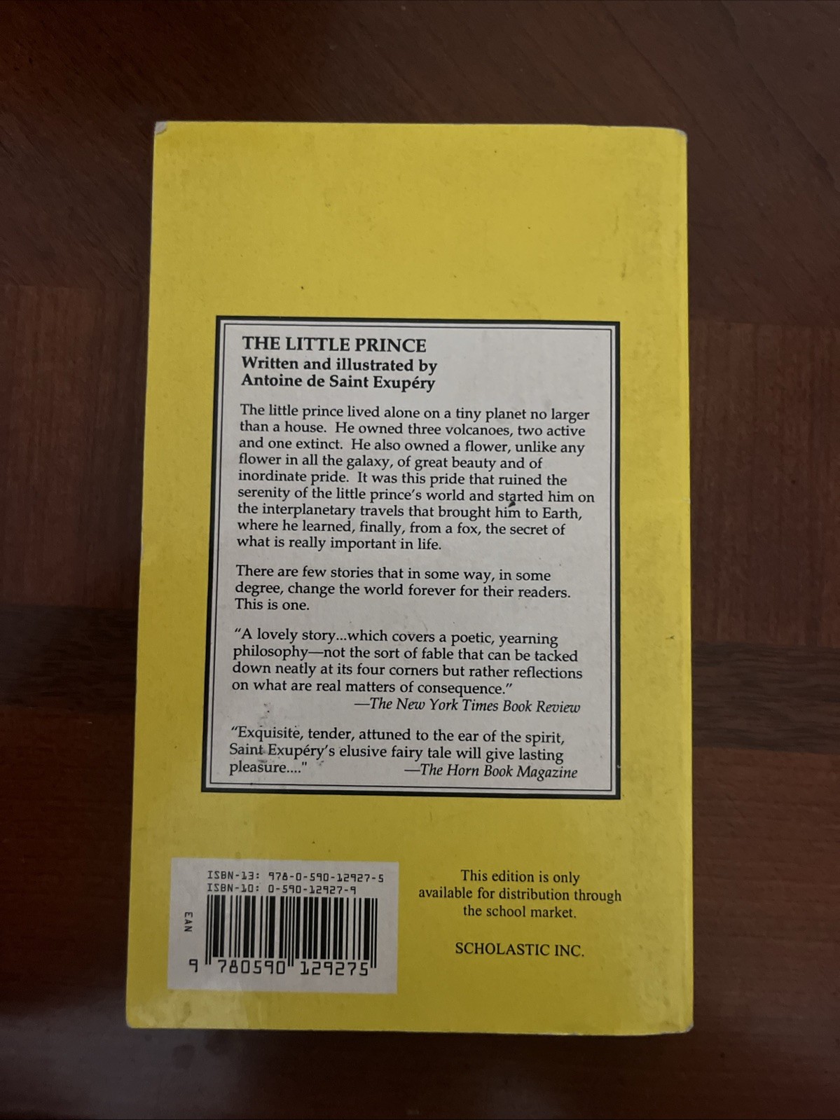 The Little Prince – Paperback By Antoine de Saint Exupery – VERY GOOD