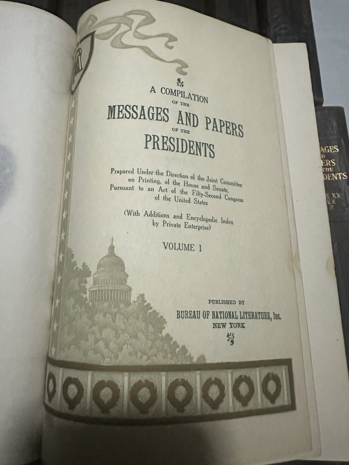 Complete Set 1-20 Hardcover Compilation of Messages and Papers of the Presidents