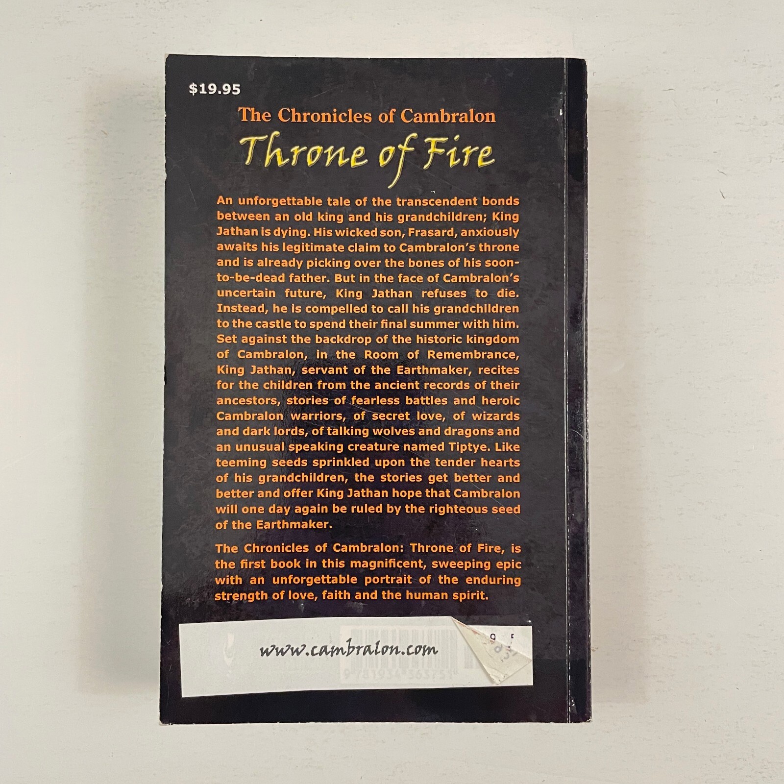 The Chronicles of Cambralon – Throne Of Fire SIGNED by Vickie & George V Jordan