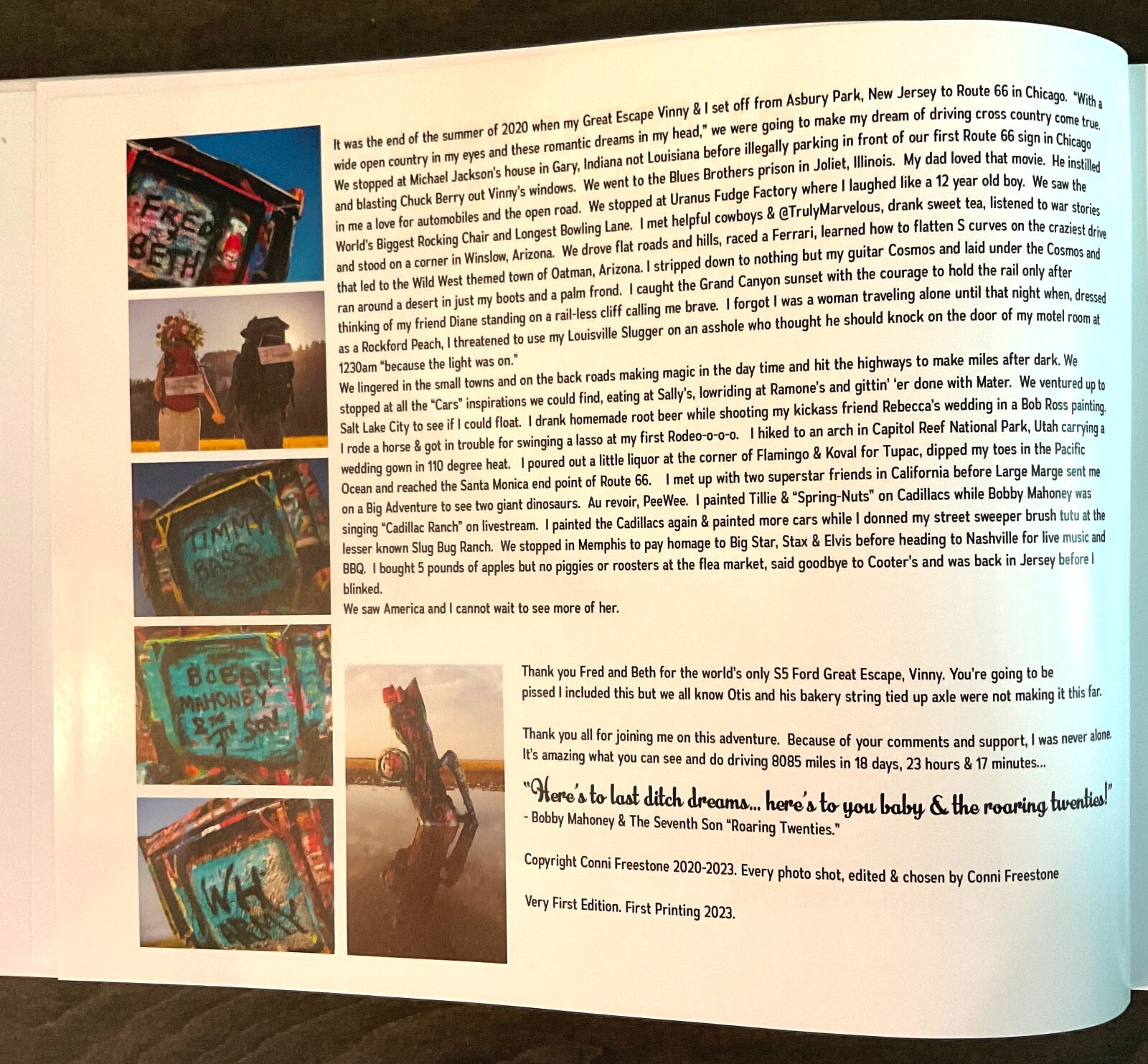 ROUTE 66 Photo Book – 350 Pages Signed by Conni Freestone Self Photo Artist