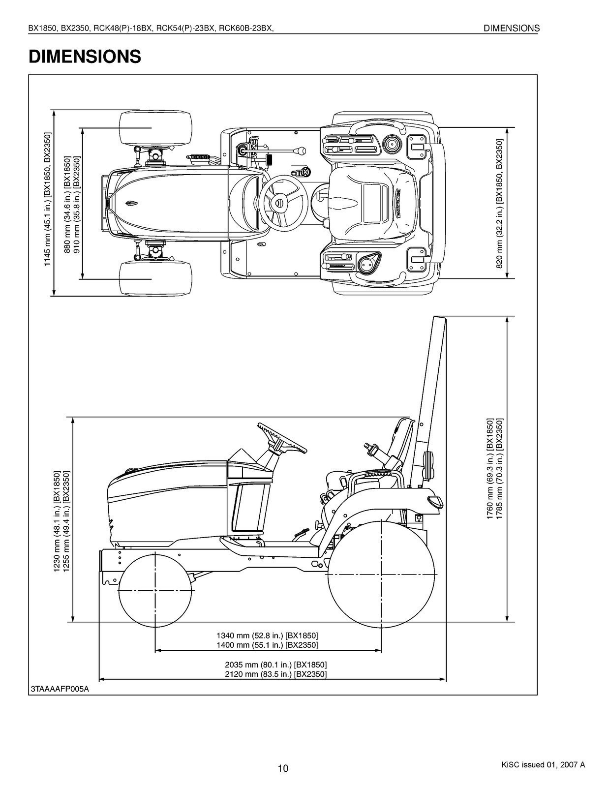 KUBOTA TRACTOR BX1850 BX2350 WORKSHOP MANUAL SECURED, COVERED – XL FOLDOUT PAGES