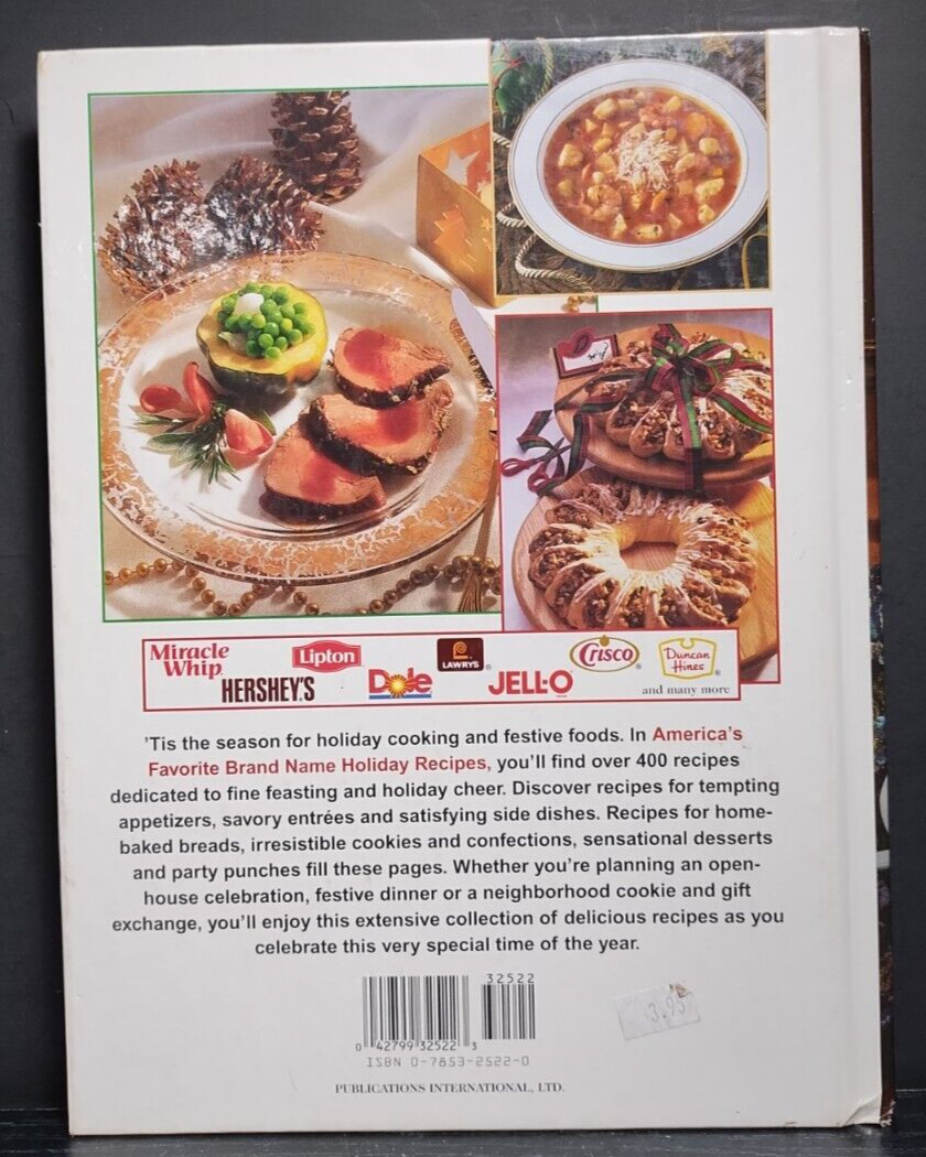 America’s Favorite Brand Name Holiday Recipes HC 383 Pages Illustrated Cookbook