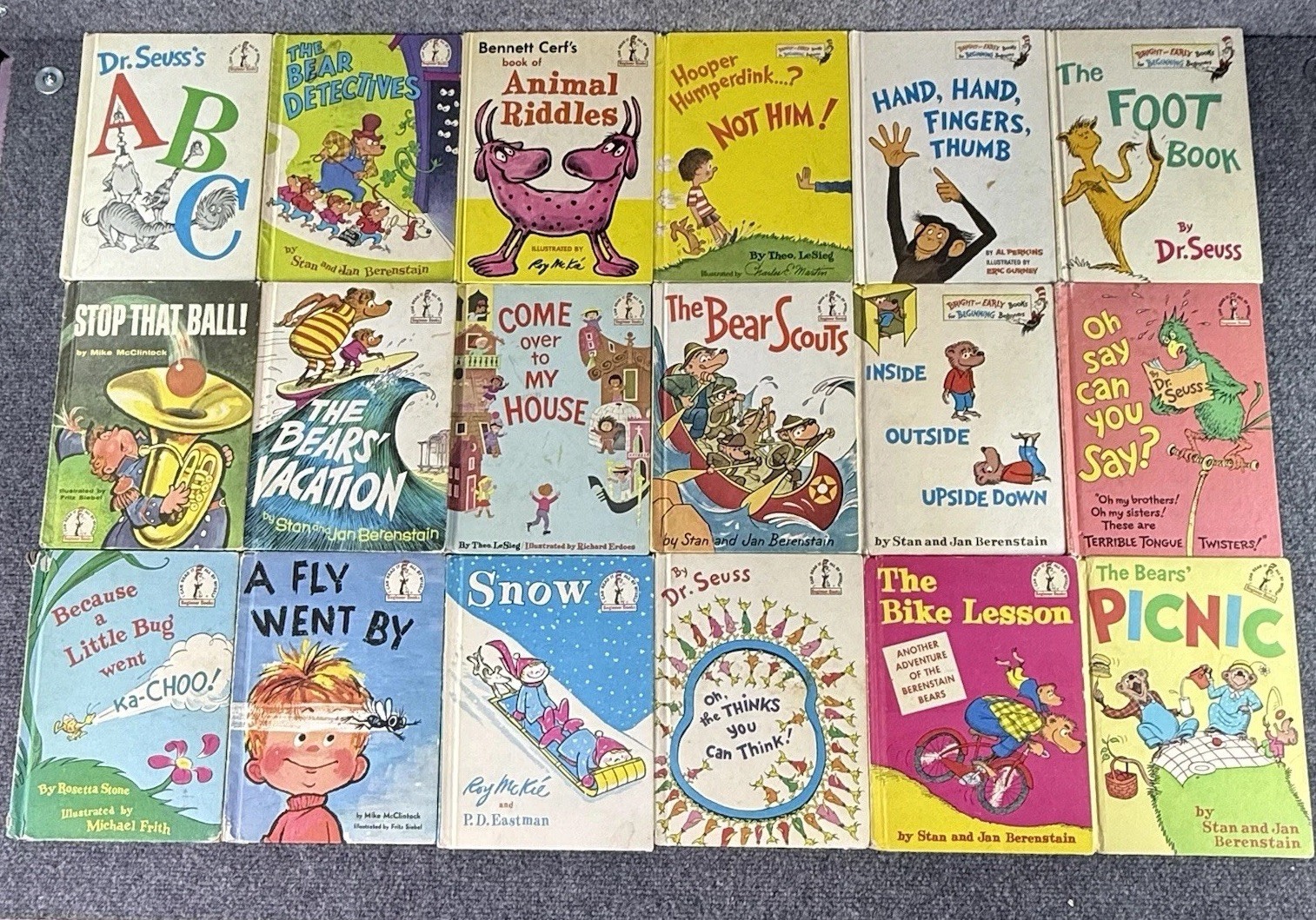 Lot of 36 Vintage Beginner Books – Dr Seuss LeSieg Berenstain