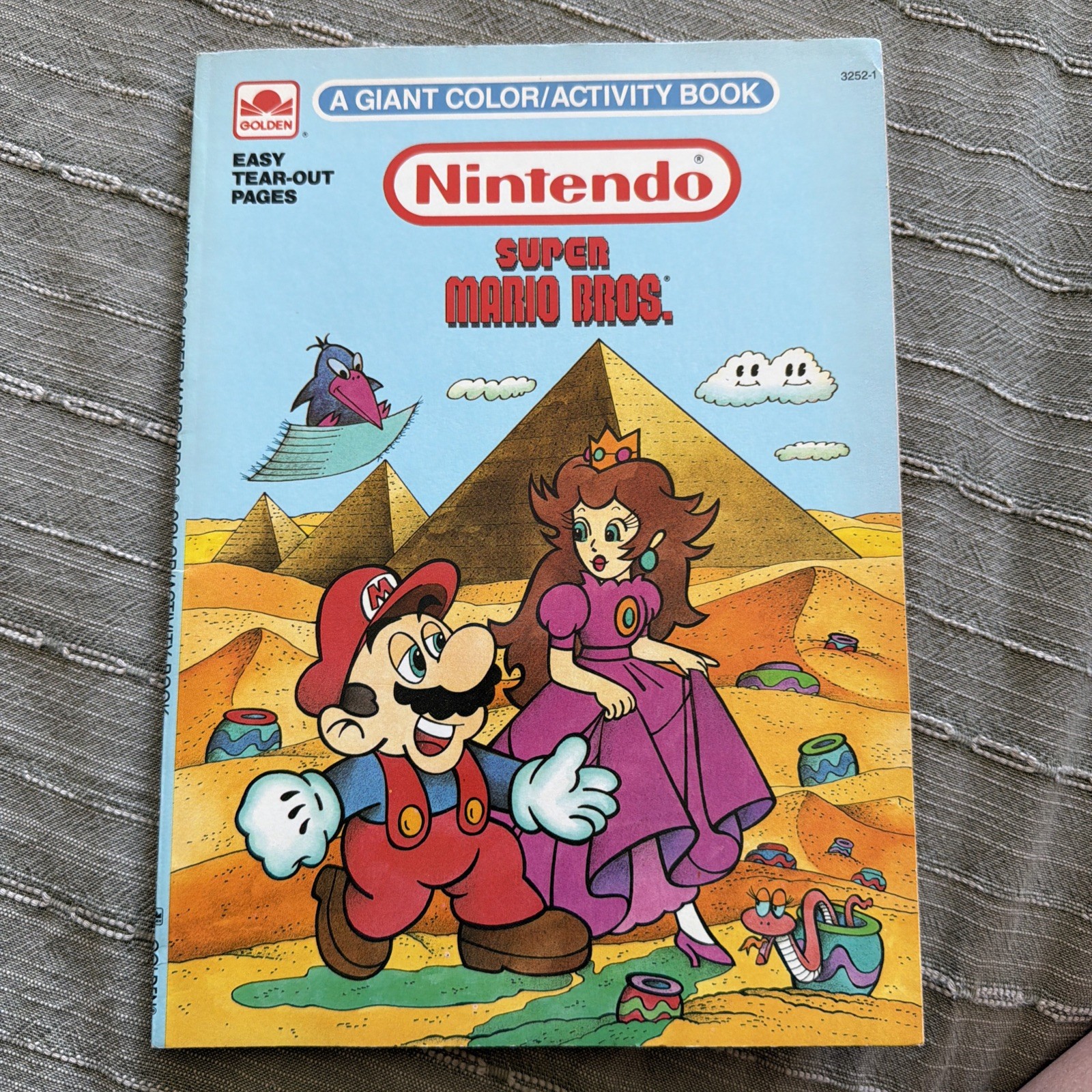 Golden Book Nintendo Super Mario Bros. Coloring Book Tear-Out 1989