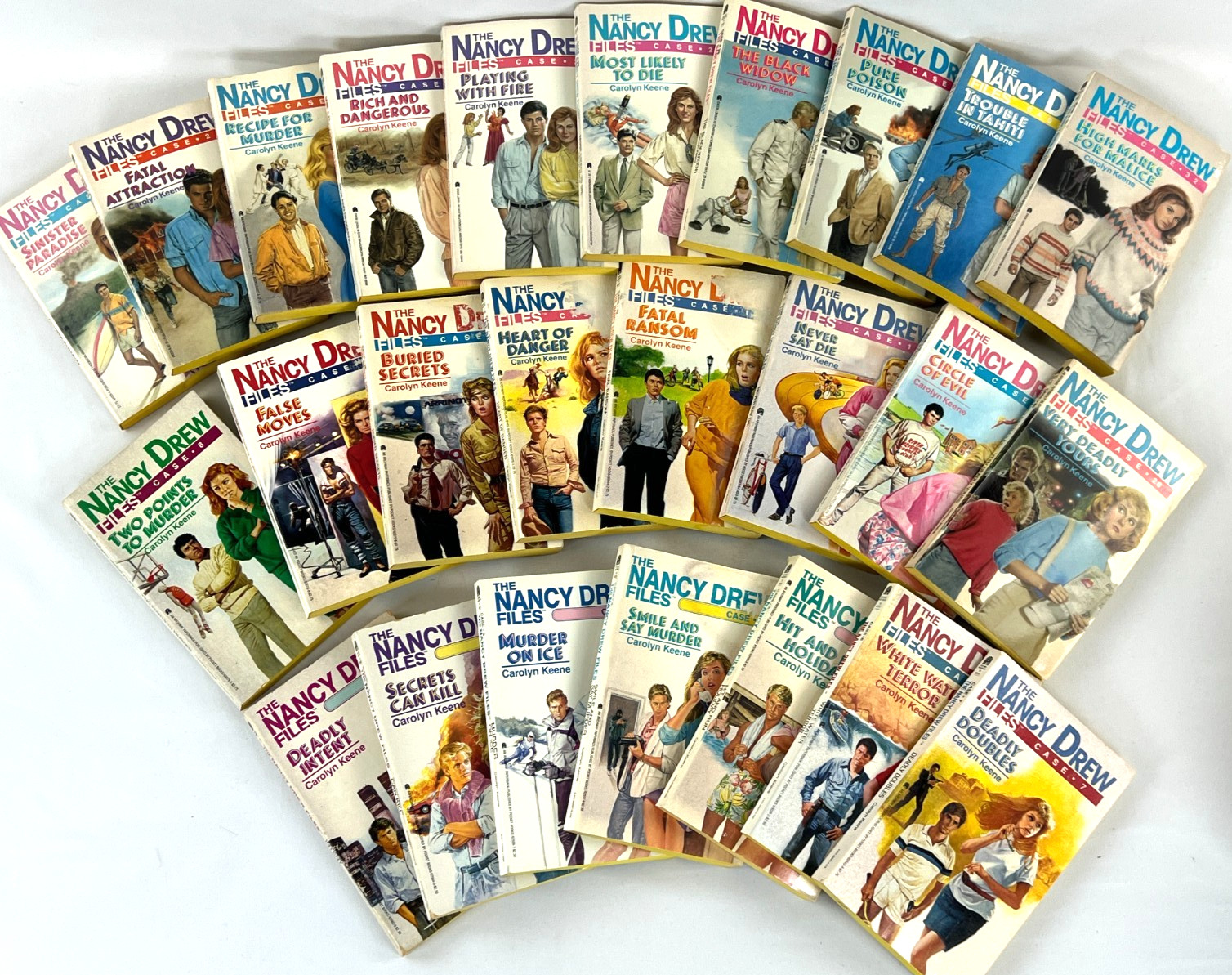 Lot of 50 Vintage Nancy Drew Files Mystery Paperbacks