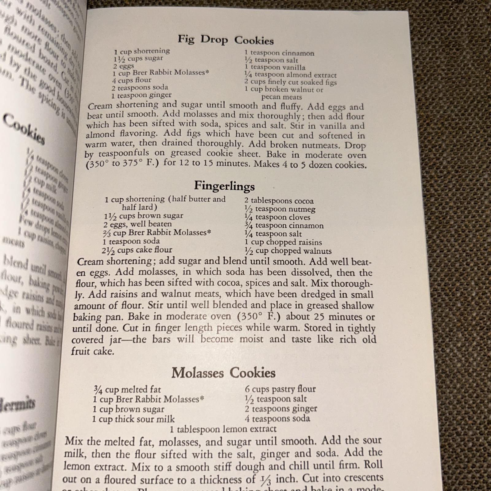 1939 Brer Rabbit’s Modern Recipes for the Modern Hostess Cookbook ~ 48 Pages