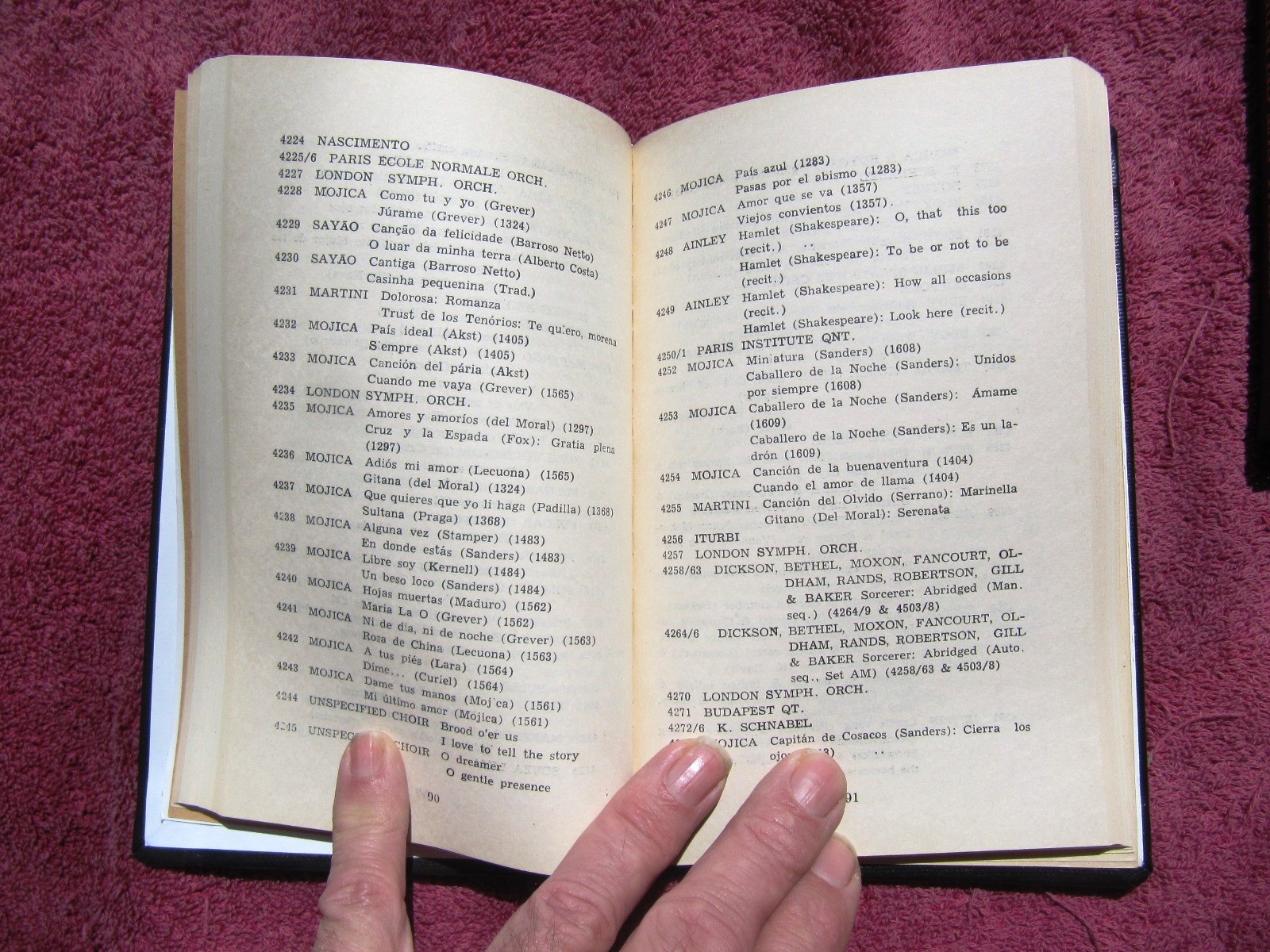 1964 VICTOR RED SEAL Discography Jacques Alain Leon Catalogo Victor Selo Vermelh